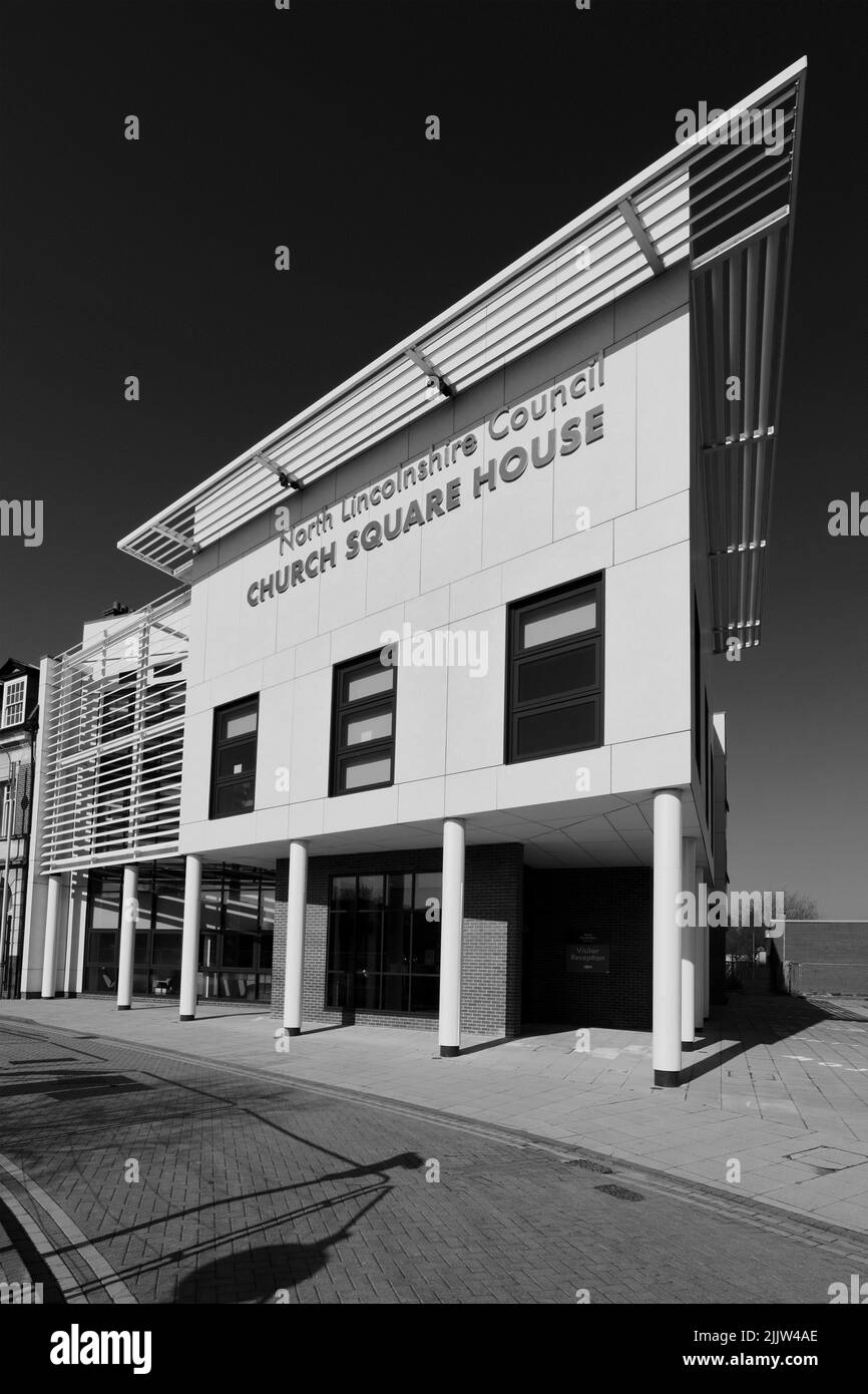 North Lincolnshire Council, Church Square House, Scunthorpe Stadt, Lincolnshire County, England, VEREINIGTES KÖNIGREICH Stockfoto