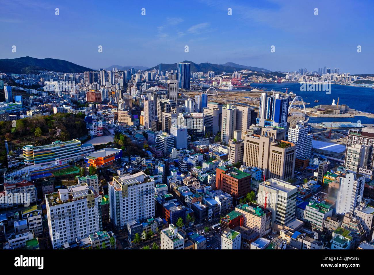 Südkorea, Provinz Süd-Gyeongsang, Busan, Gesamtansicht der Stadt Stockfoto