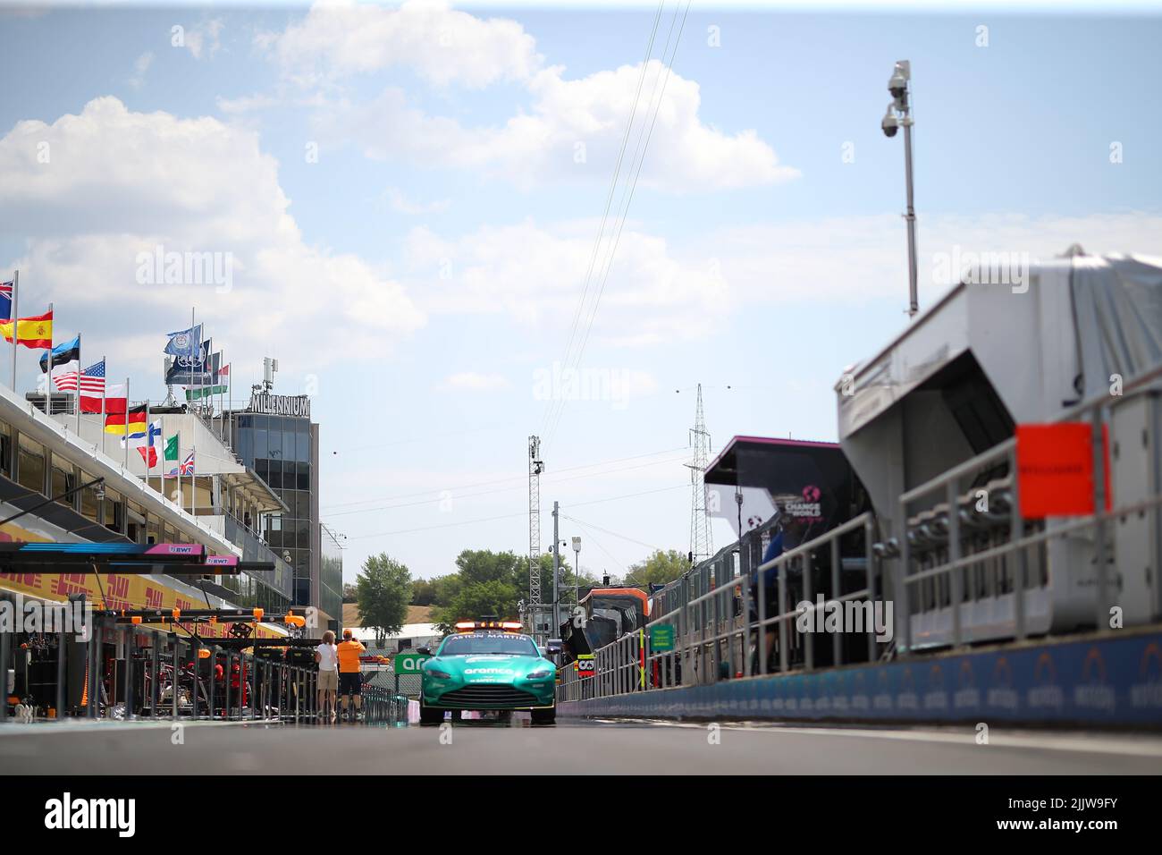 Sicherheitsfahrzeug während des ungarischen GP, 28-31. Juli 2022 bei Hugaroring, Formel 1 Weltmeisterschaft 2022. Stockfoto