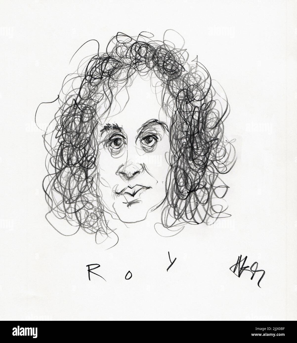 Pencilportrait von Arundhati Roy Stockfoto