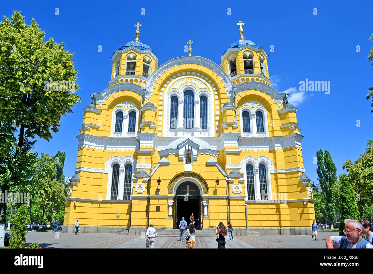 St. Vladimir Kathedrale (auch bekannt als Wolodymyrsky Kathedrale) in Kiew, Ukraine. Es ist eines der wichtigsten Wahrzeichen der Stadt und Mutter Kathedrale der Ukraine. Stockfoto