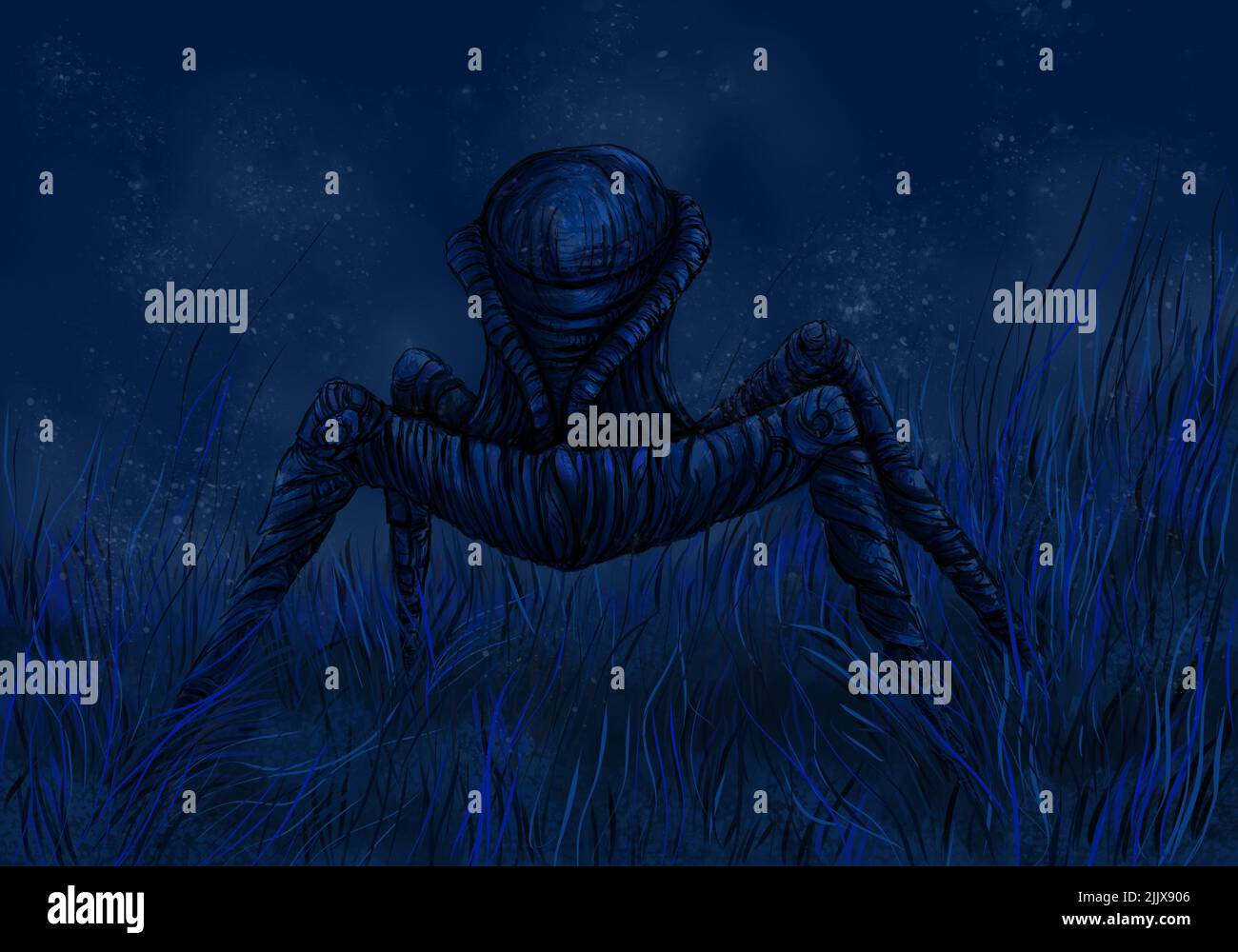 Alien Planet - digitale Malerei Stockfoto