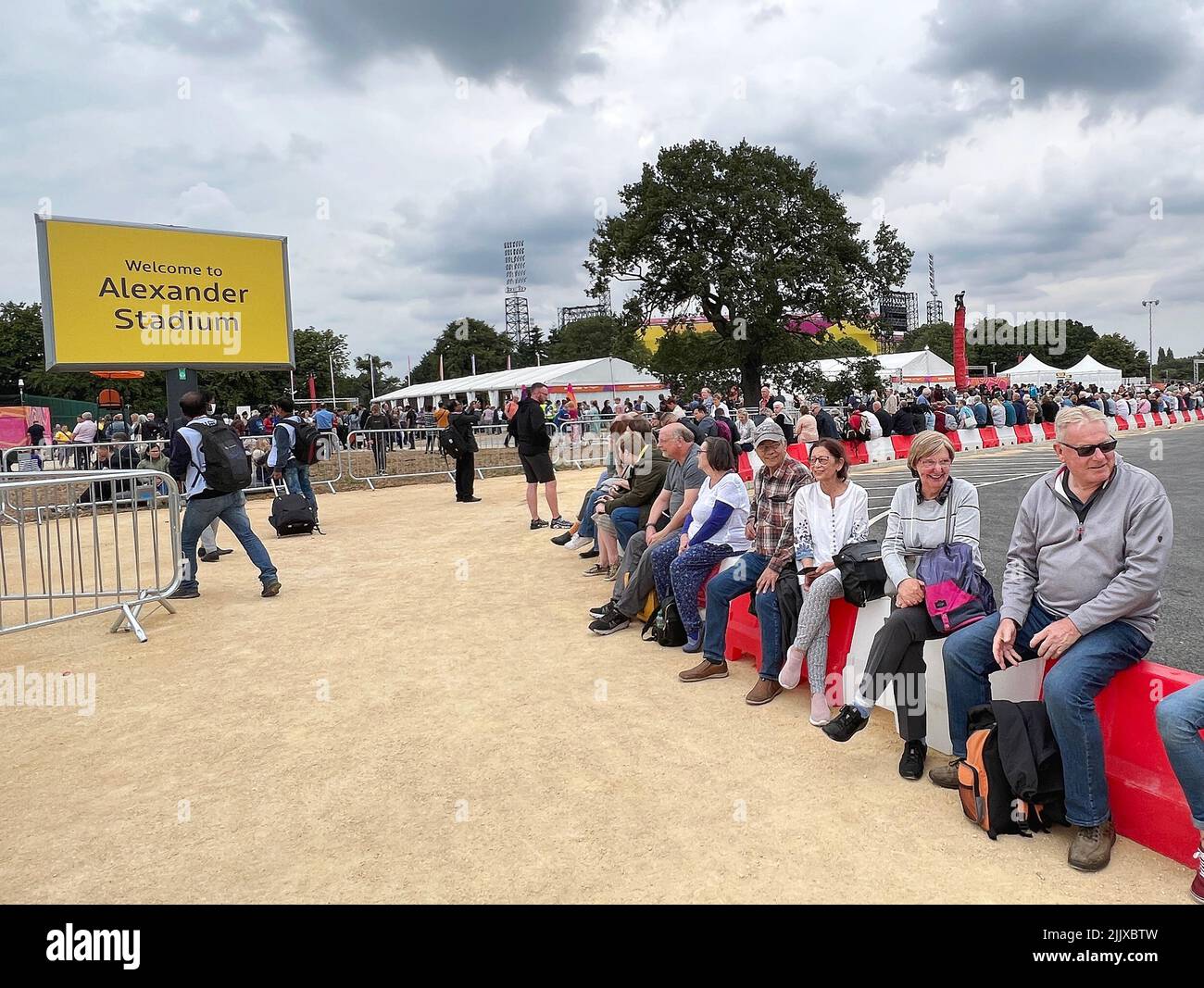 Birmingham, Großbritannien. 28.. Juli 2022. Birmingham, Großbritannien, 28.. Juli 2022; Common Wealth Games die Vorbereitung im Alexander Stadium vor der Eröffnungszeremonie Credit: Seshadri SUKUMAR/Alamy Live News Stockfoto