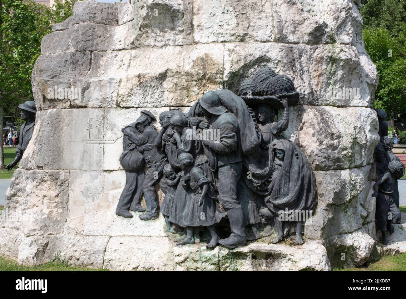 Monumento a José María de Pereda Stockfoto