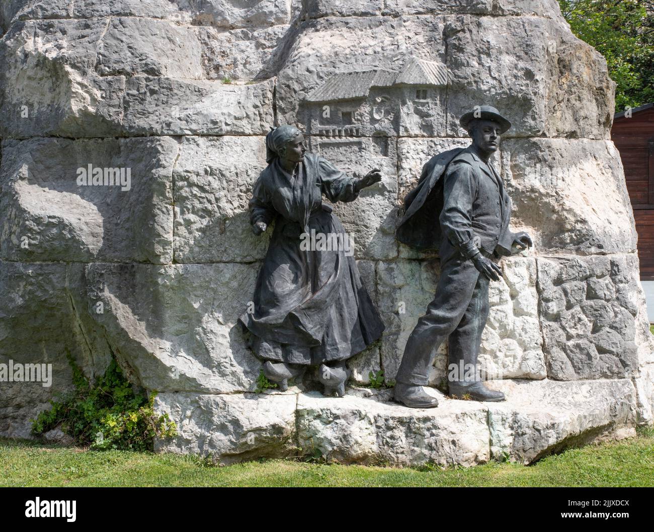 Monumento a José María de Pereda Stockfoto