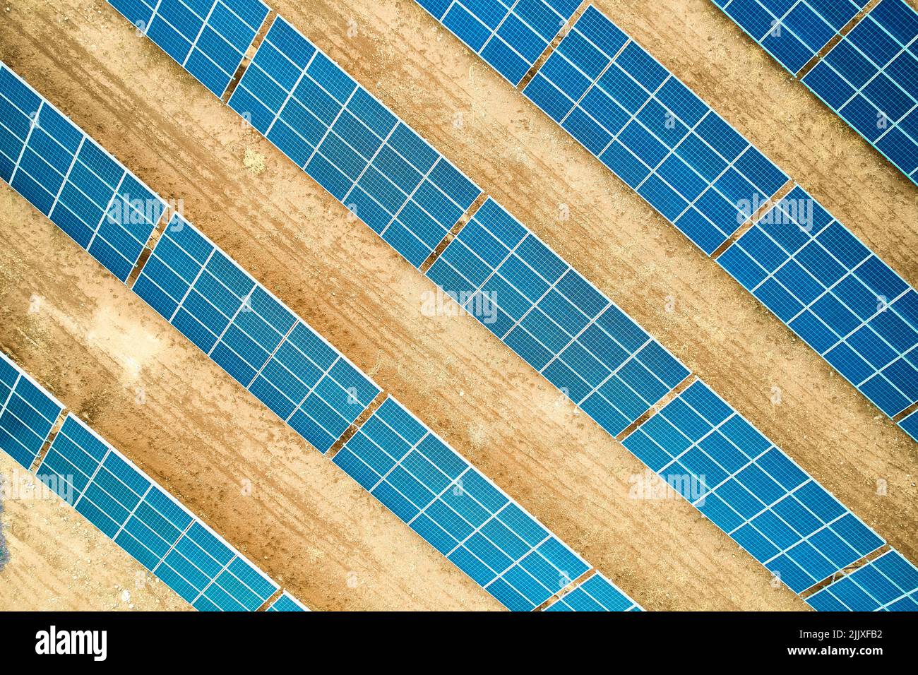 Luftaufnahme des Solarpaneelfarm Stockfoto