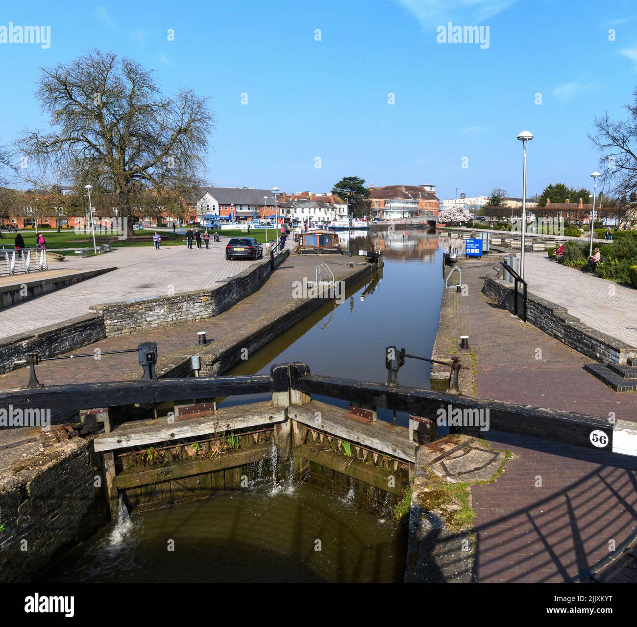 Die Schleuse in Stratford-upon-Avon, Warwickshire, West Midlands, England. Stockfoto