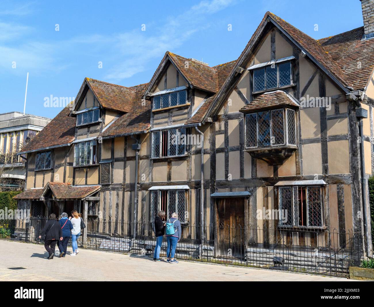 Haus der Familie Shakespear und Geburtsort von Shapepear in Stratford-upon-Avon, Warwickshire, West Midlands, England. Stockfoto