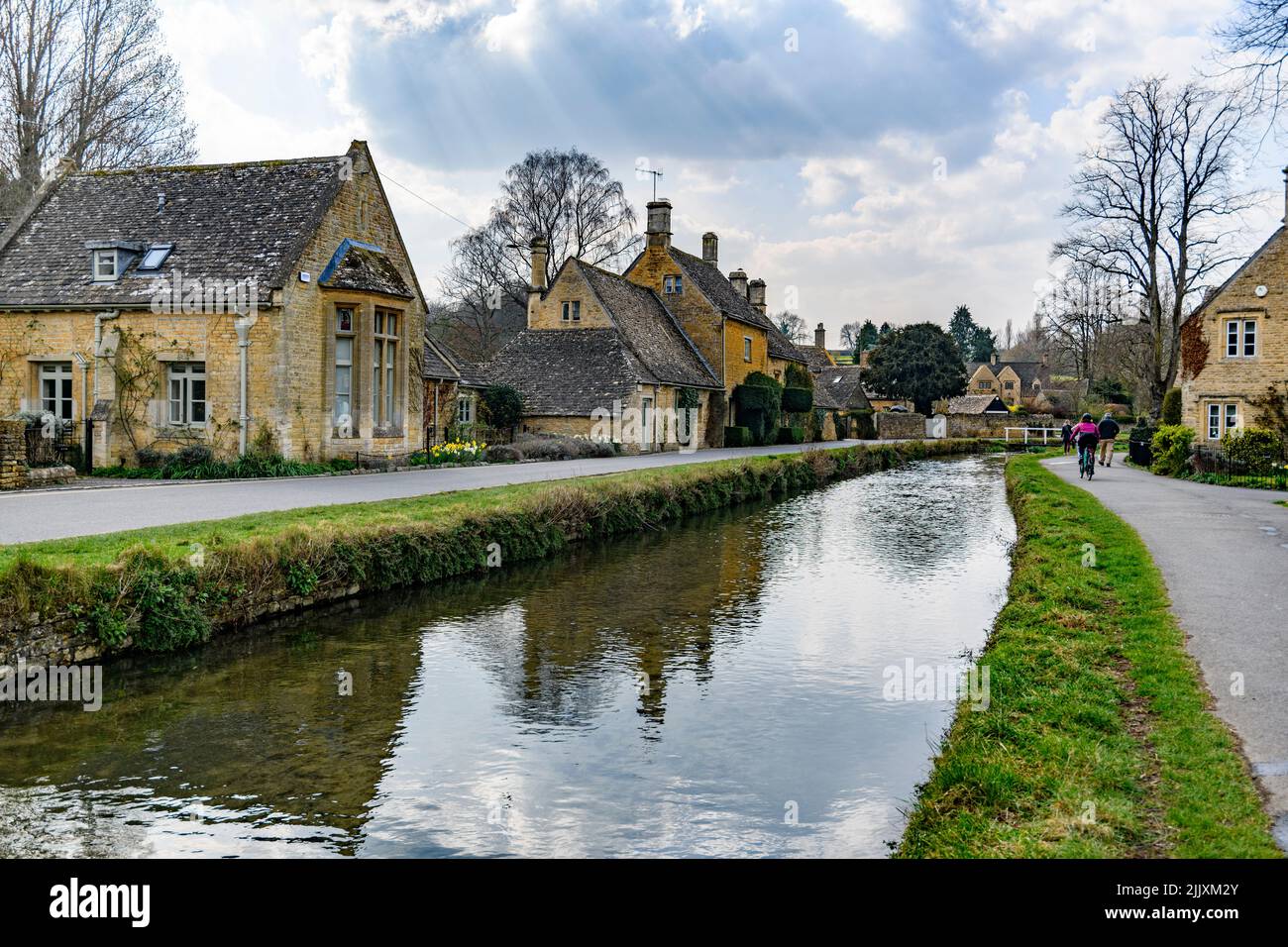 River Eye, Lower Slaughter, Cotswold, Gloucestershire, England. Stockfoto