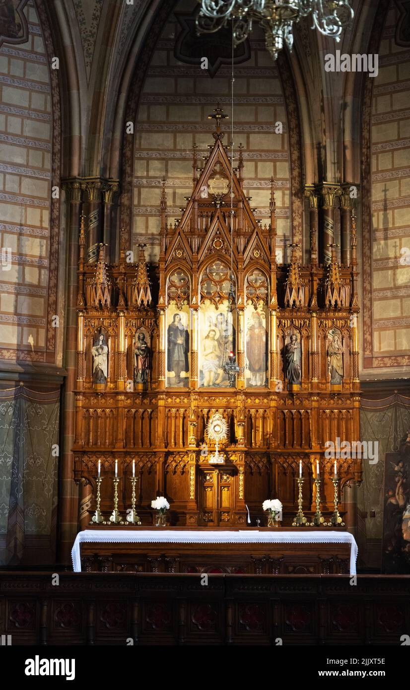 Kapelle des Allerheiligsten Sakramentes und Altar; Innenraum der Kaunas-Kathedrale, katholische Kathedralbasilika, Altstadt von Kaunas, Kaunas Litauen Stockfoto