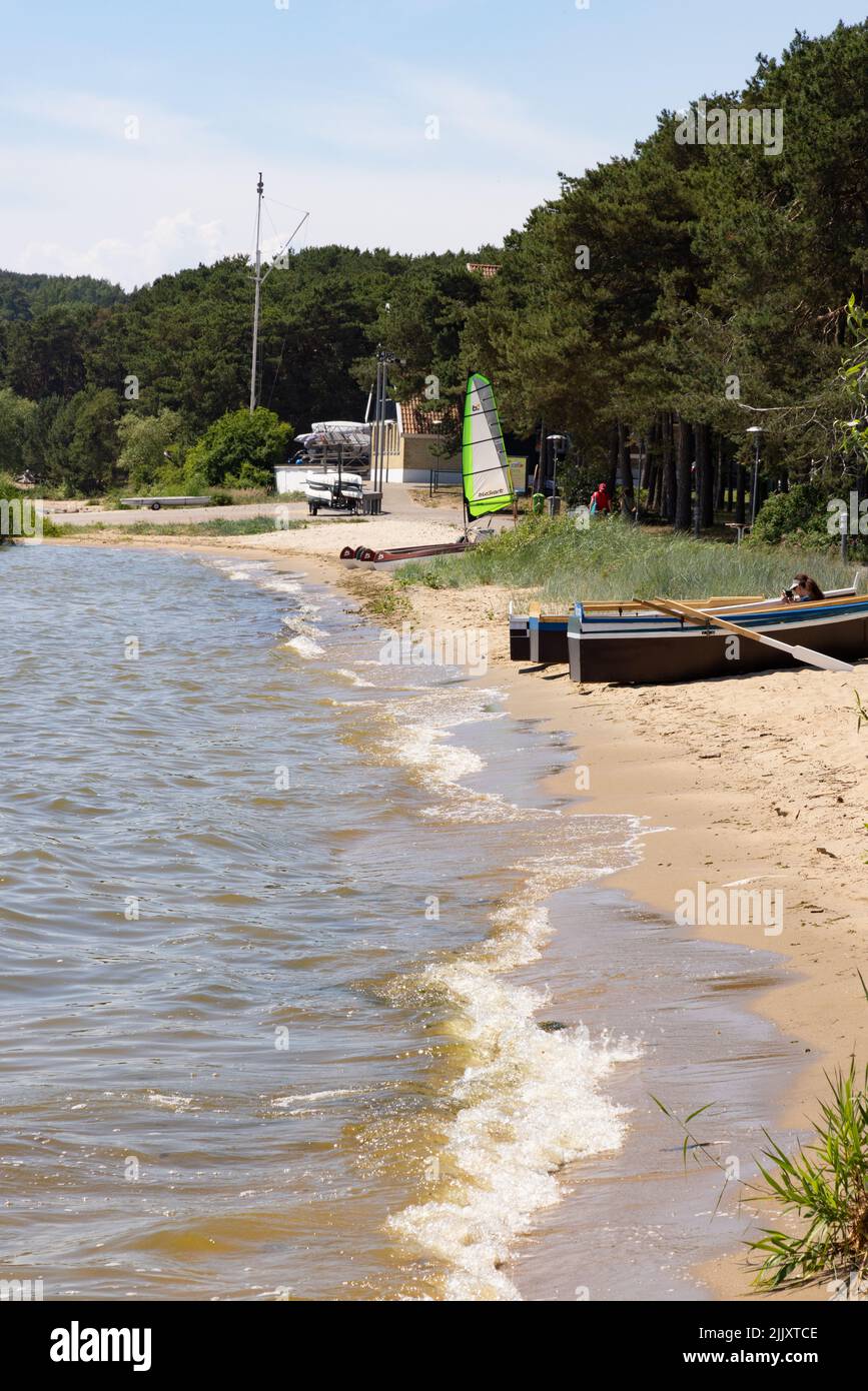 Litauische Küste - die Küste bei Nida, ein Kurort an der Kurischen Nehrung im Sommer, Kurische Nehrung, Nida Litauen Europa Stockfoto
