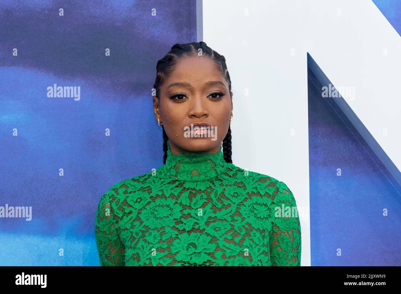 London, Großbritannien. 28. Juli 2022. Cast-Mitglied Keke Palmer nimmt an der UK-Premiere des Films ‘Nope’ am Odeon Leicester Square Teil. Der Film erscheint am 12. August in den britischen Kinos. Kredit: Stephen Chung / EMPICS / Alamy Live Nachrichten Stockfoto