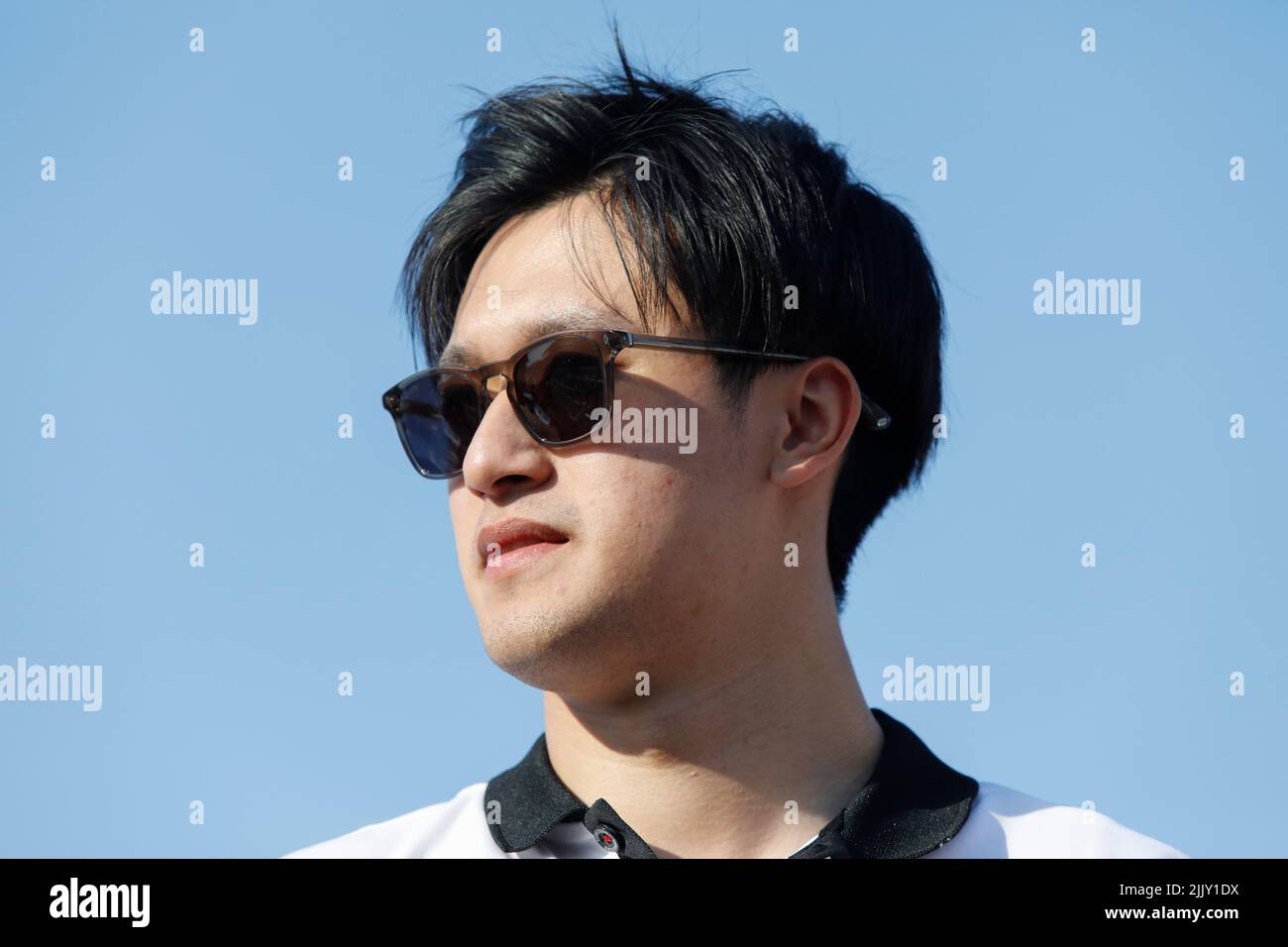 Magyorod, Ungarn. 28.. Juli 2022. Magyorod, Ungarn. Juli 28. 2022. Formel 1 großer Preis von Ungarn in Hungaroring, Ungarn. Bild: Zhou Guanyu (CHN) von Alfa Romeo Quelle: Piotr Zajac/Alamy Live News Stockfoto