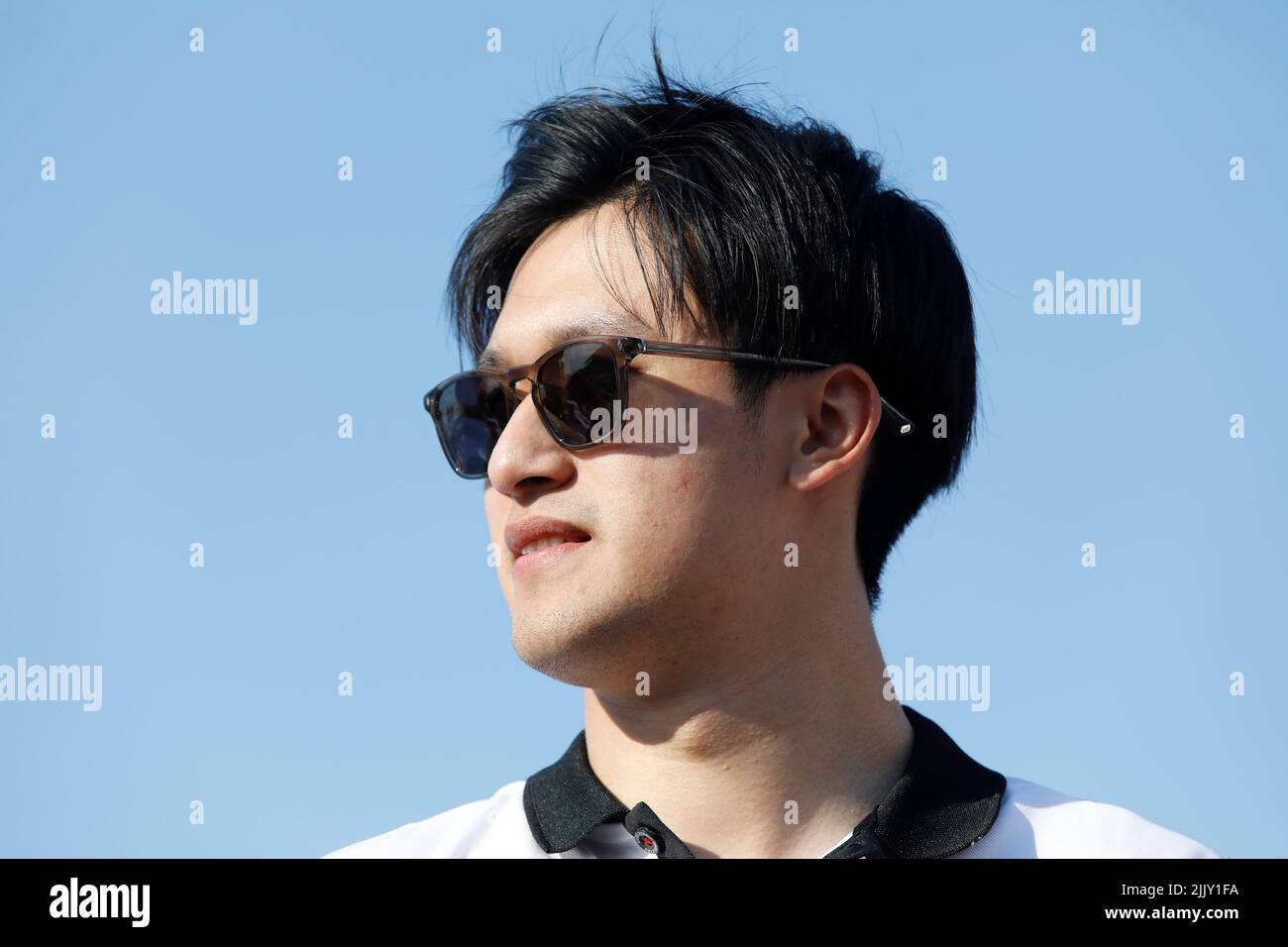 Magyorod, Ungarn. 28.. Juli 2022. Magyorod, Ungarn. Juli 28. 2022. Formel 1 großer Preis von Ungarn in Hungaroring, Ungarn. Bild: Zhou Guanyu (CHN) von Alfa Romeo Quelle: Piotr Zajac/Alamy Live News Stockfoto