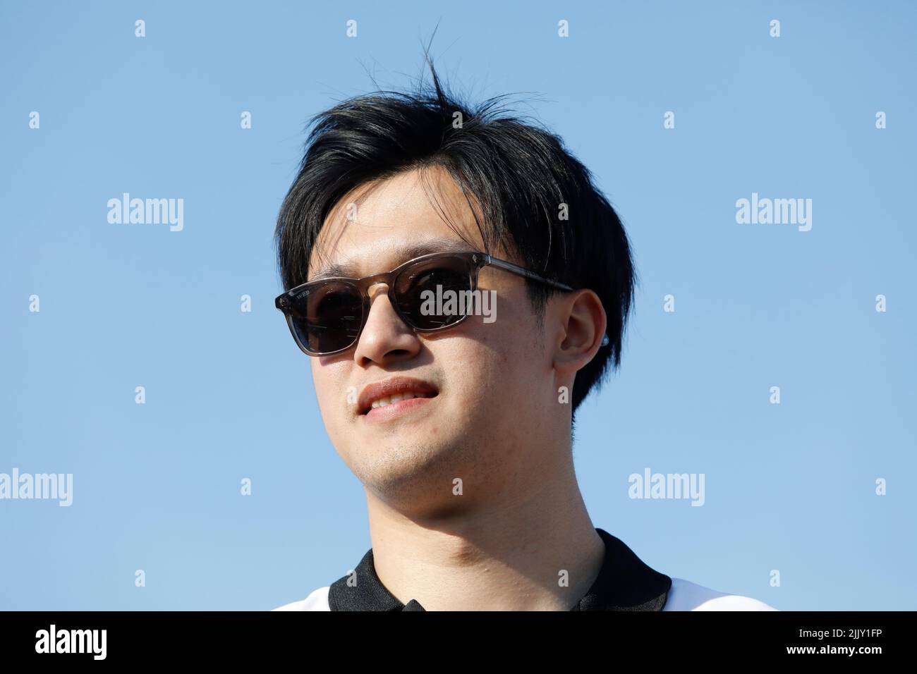 Magyorod, Ungarn. 28.. Juli 2022. Magyorod, Ungarn. Juli 28. 2022. Formel 1 großer Preis von Ungarn in Hungaroring, Ungarn. Bild: Zhou Guanyu (CHN) von Alfa Romeo Quelle: Piotr Zajac/Alamy Live News Stockfoto