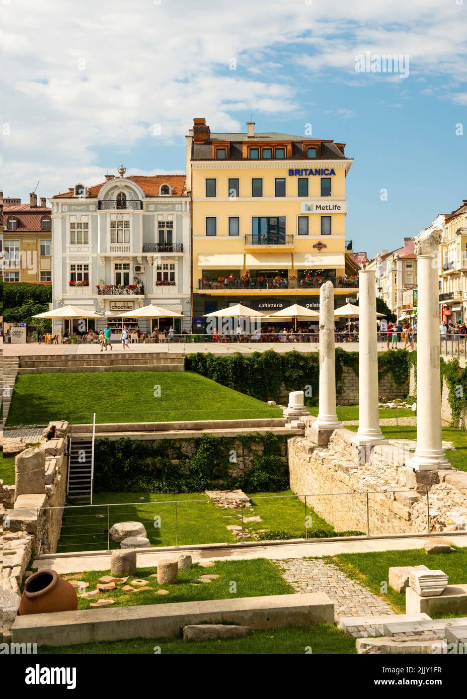 Das Alte Forum Agora von Philippopolis in Plovdiv, Bulgarien, Osteuropa, Balkan, EU Stockfoto
