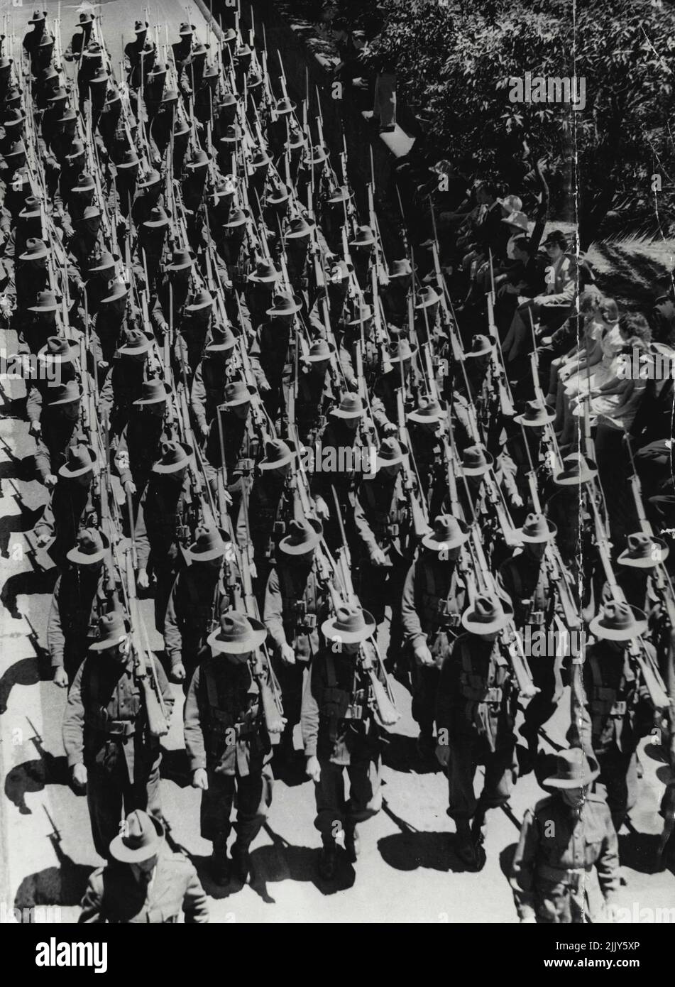 A.I.F. marsch durch Sydney. 4. Januar 1940. Stockfoto