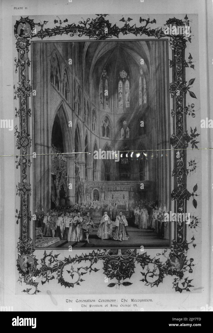 König George VI - Gemälde. 17. März 1953. Stockfoto