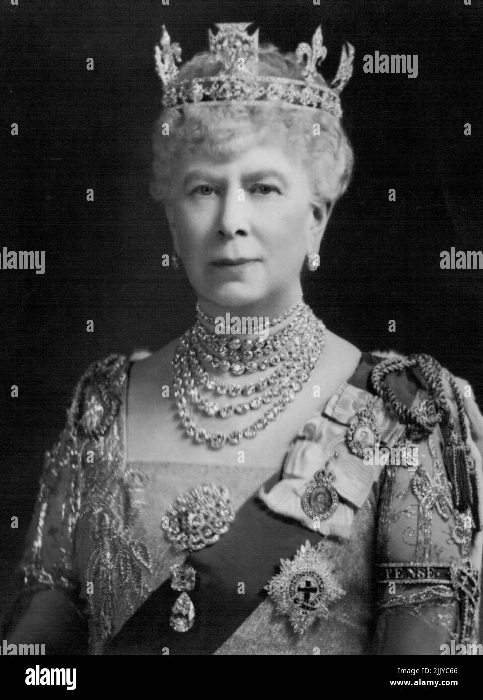 Queen Mary - Portraits - Royalty. 01. August 1938. (Foto von Hay Wrightson). Stockfoto