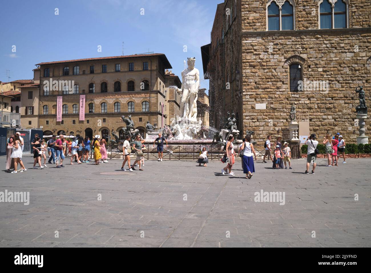 Piazza della Signoria Florence Italy Stockfoto