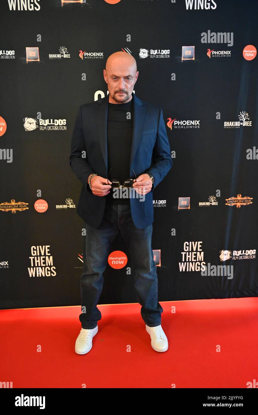 London, Großbritannien. 28.. Juli 2022. Sean Cronins „GIVE THEM WINGS“-Film wird am Leicester Square vor der Veröffentlichung am 1.. August in London, Großbritannien, Premiere feiern. - 28. Juli 2022. Quelle: Siehe Li/Picture Capital/Alamy Live News Stockfoto