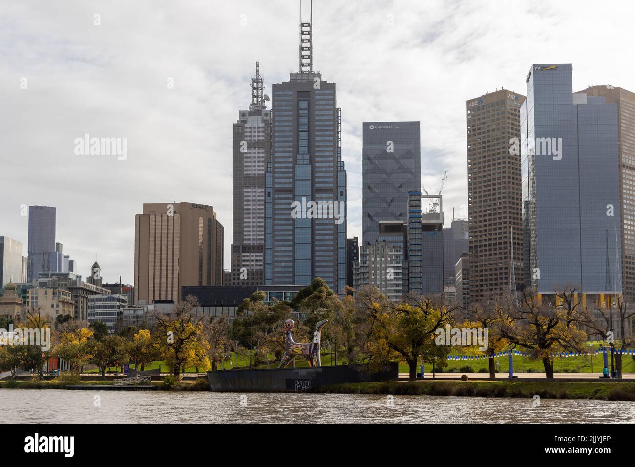 Die Skyline von Melbourne in Victoria Australien am 11. 2022. Juni Stockfoto