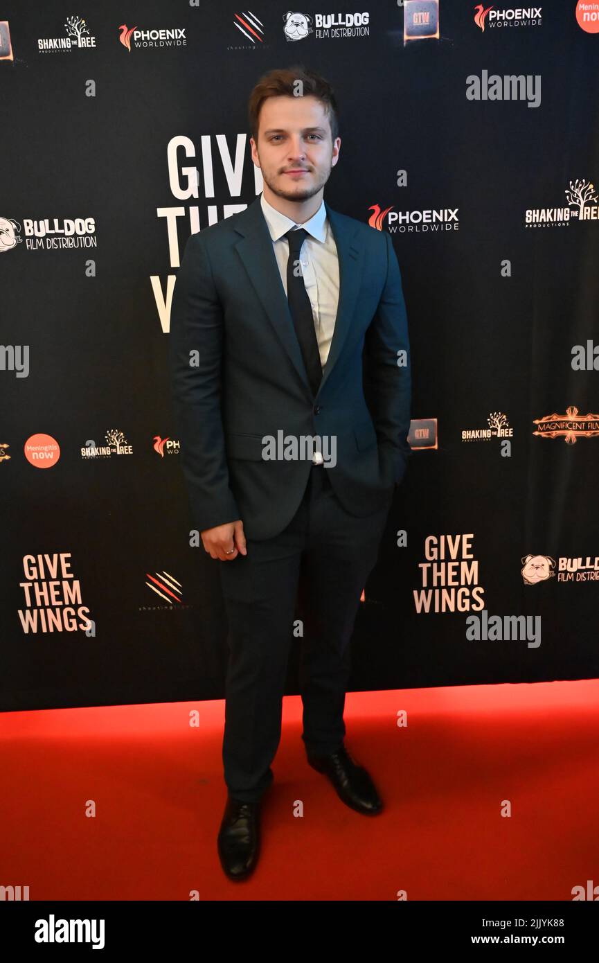 London, Großbritannien. 28.. Juli 2022. Sean Cronins „GIVE THEM WINGS“-Film wird am Leicester Square vor der Veröffentlichung am 1.. August in London, Großbritannien, Premiere feiern. - 28. Juli 2022. Quelle: Siehe Li/Picture Capital/Alamy Live News Stockfoto