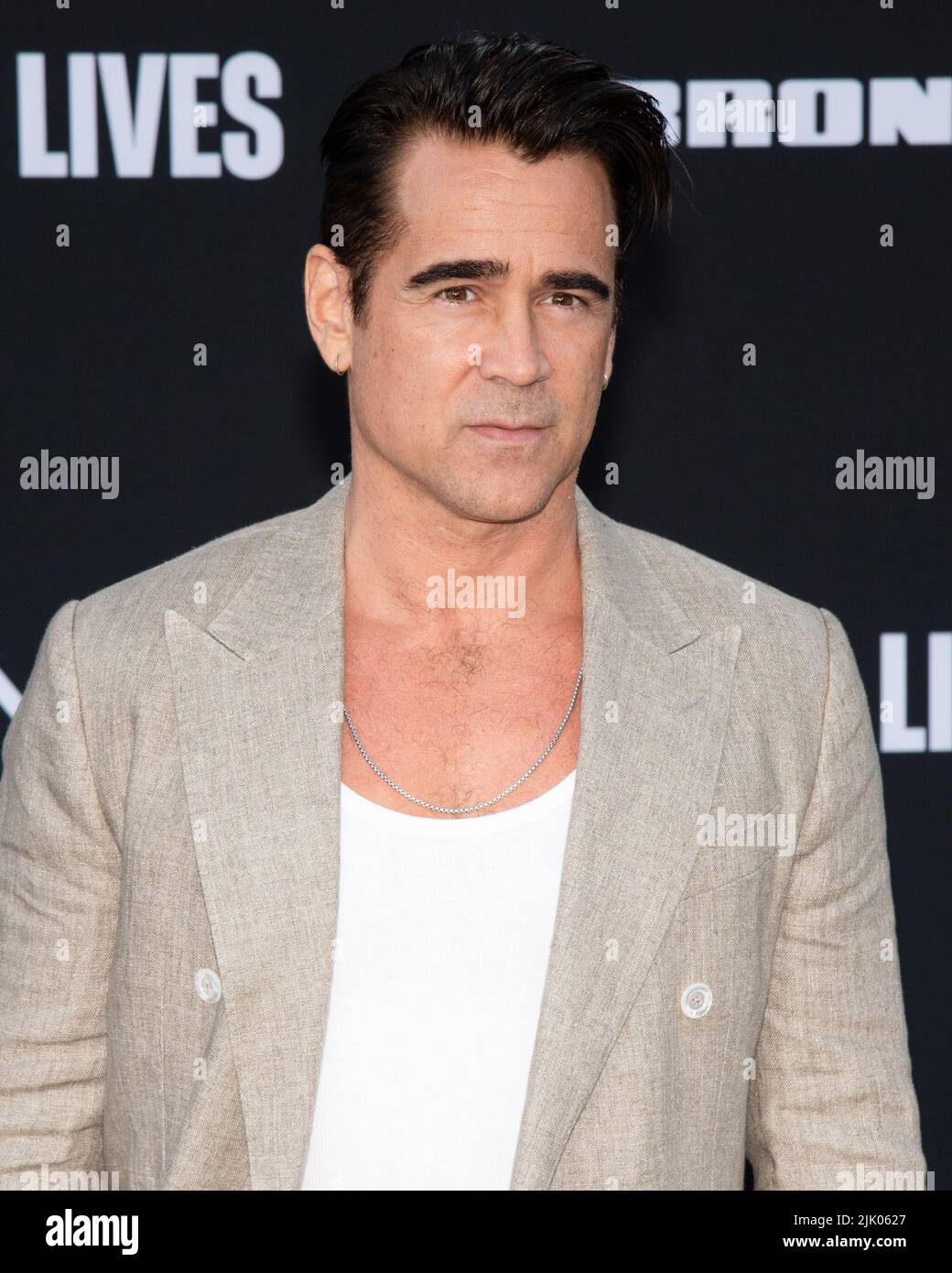 28. Juli 2022 – Los Angeles, Kalifornien – Colin Farrell. Premiere von Prime Video's „Thirteen Lives“ Stockfoto