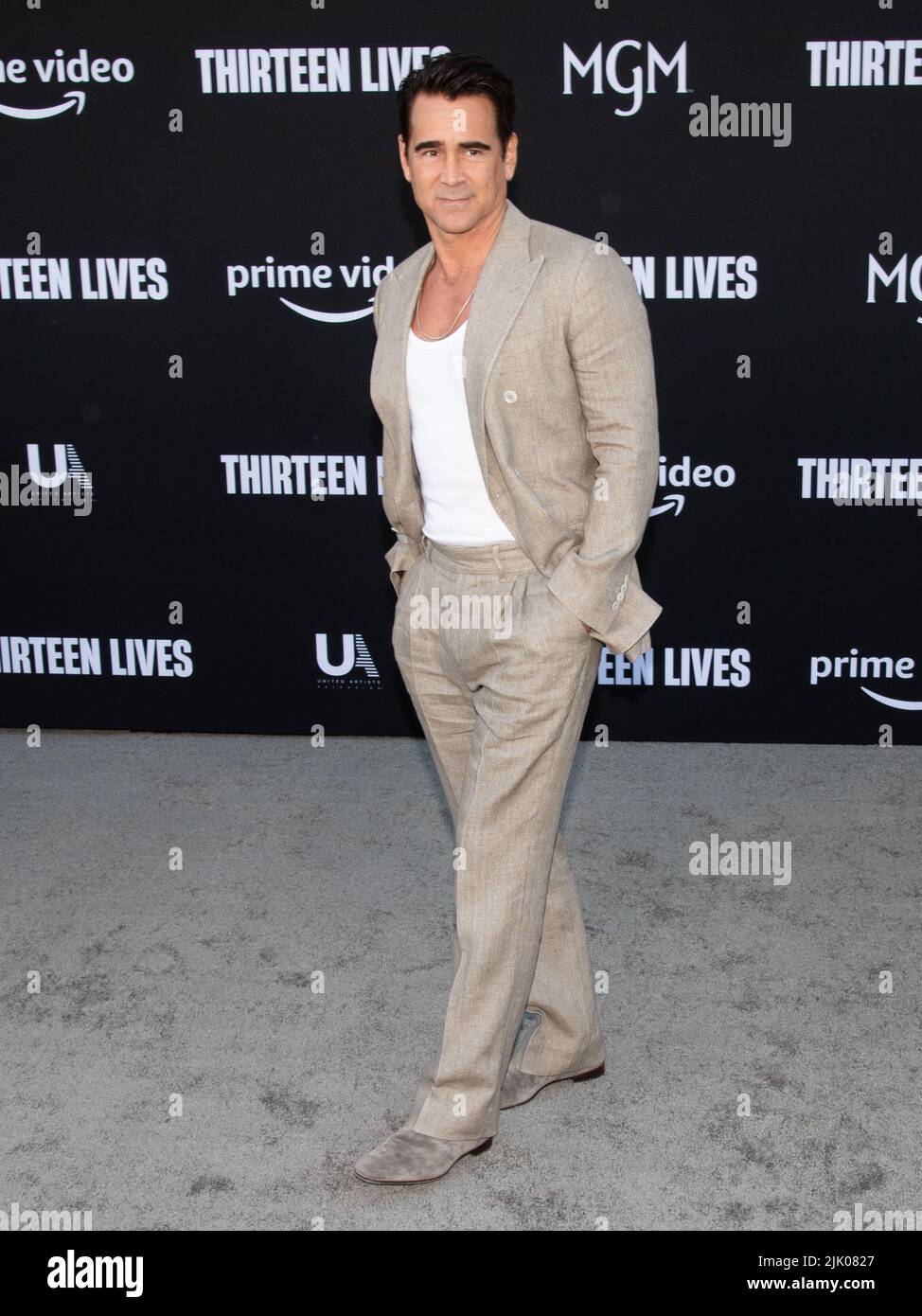 28. Juli 2022 – Los Angeles, Kalifornien – Colin Farrell. Premiere von Prime Video's „Thirteen Lives“ Stockfoto