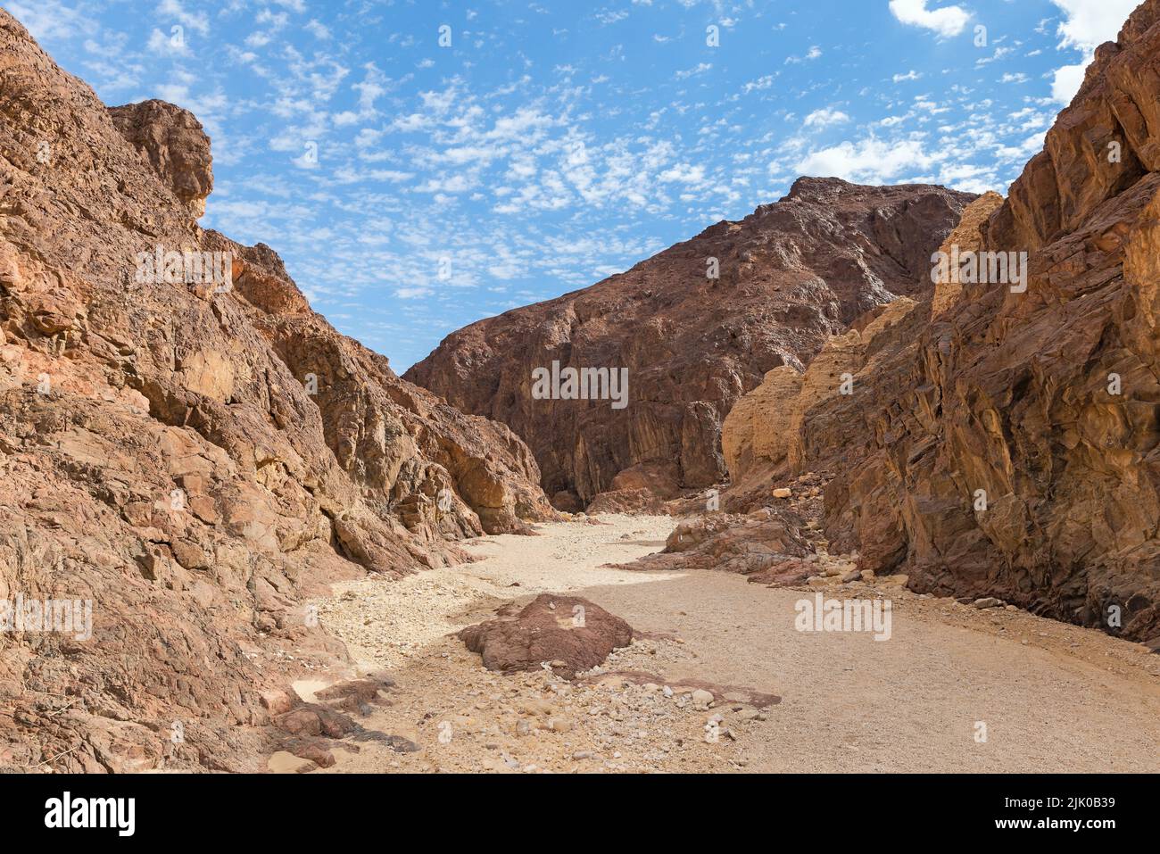 Wunderschöner Shkhoret Canyon in der Arava Wüste Israel Stockfoto