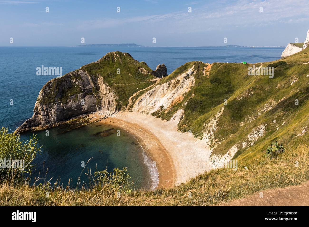 Man of war Bay umschließt man O'war Cove an der Dorset-Küste zwischen den Landzungen von Durdle Door im Westen und man O war Head im Osten Stockfoto