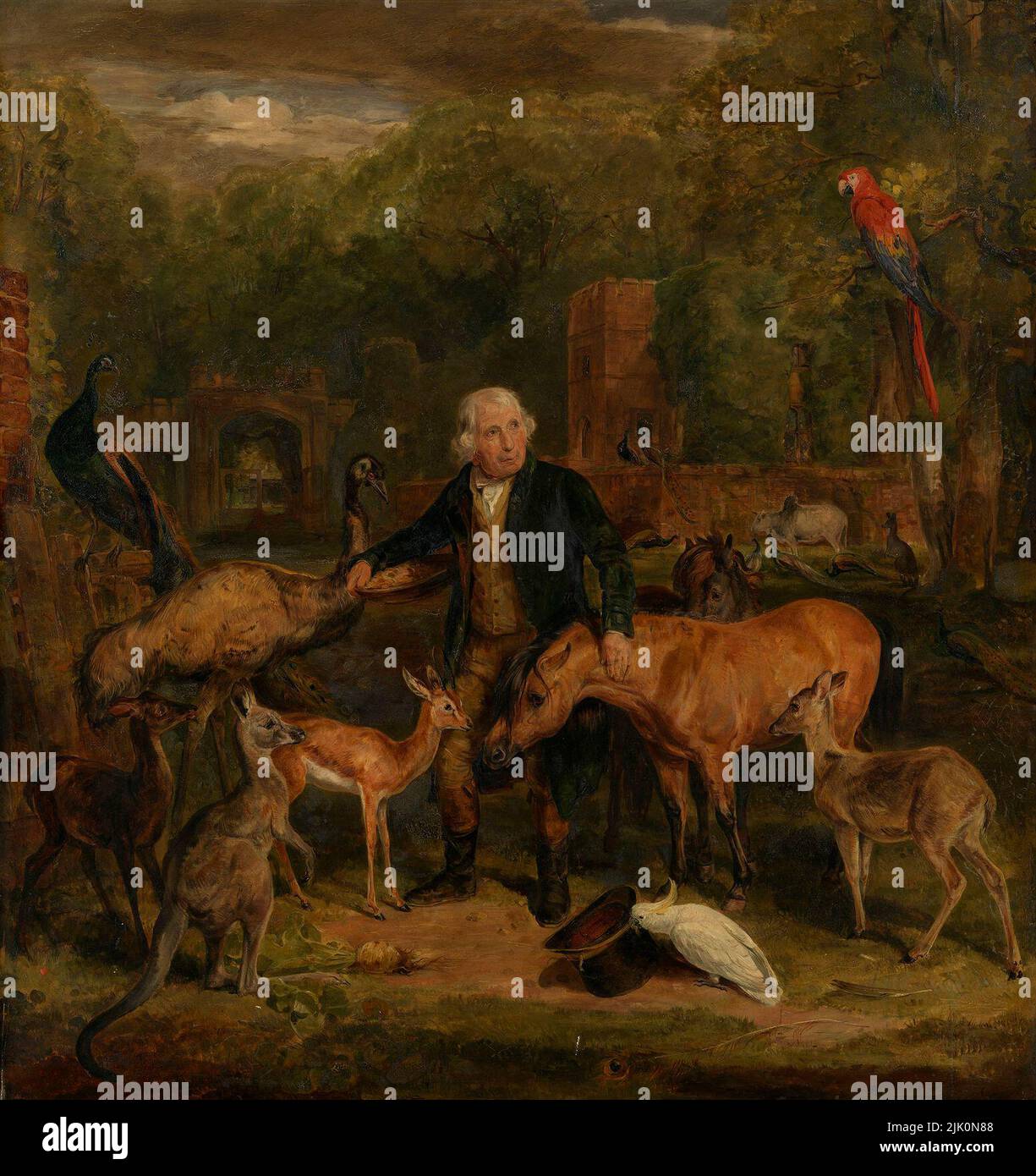 John Clarke mit den Tieren am Sandpit Gate von John Frederick Lewis Stockfoto