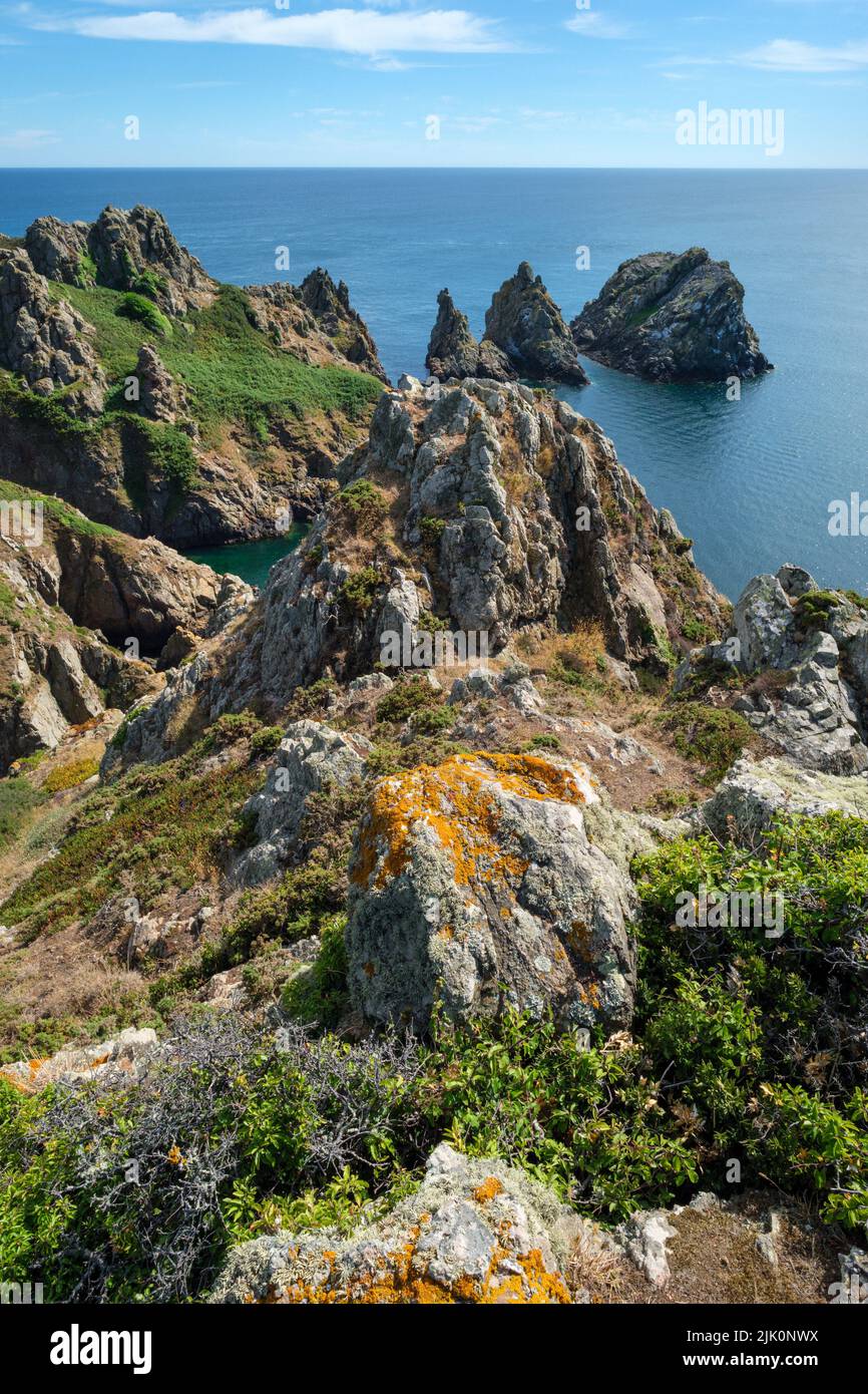 Jerbourg Punkt, Guernsey Stockfoto