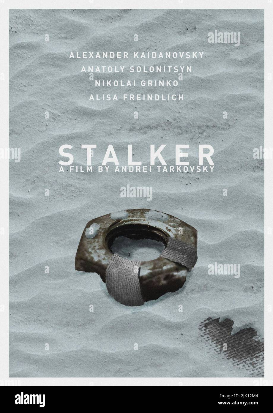 STALKER - Filmplakat (Russisch: Ста́лкер, 1979 sowjetischer Science-Fiction-Kunstfilm von Andrei Tarkovsky, geschrieben von Arkady und Boris Strugatsky Stockfoto