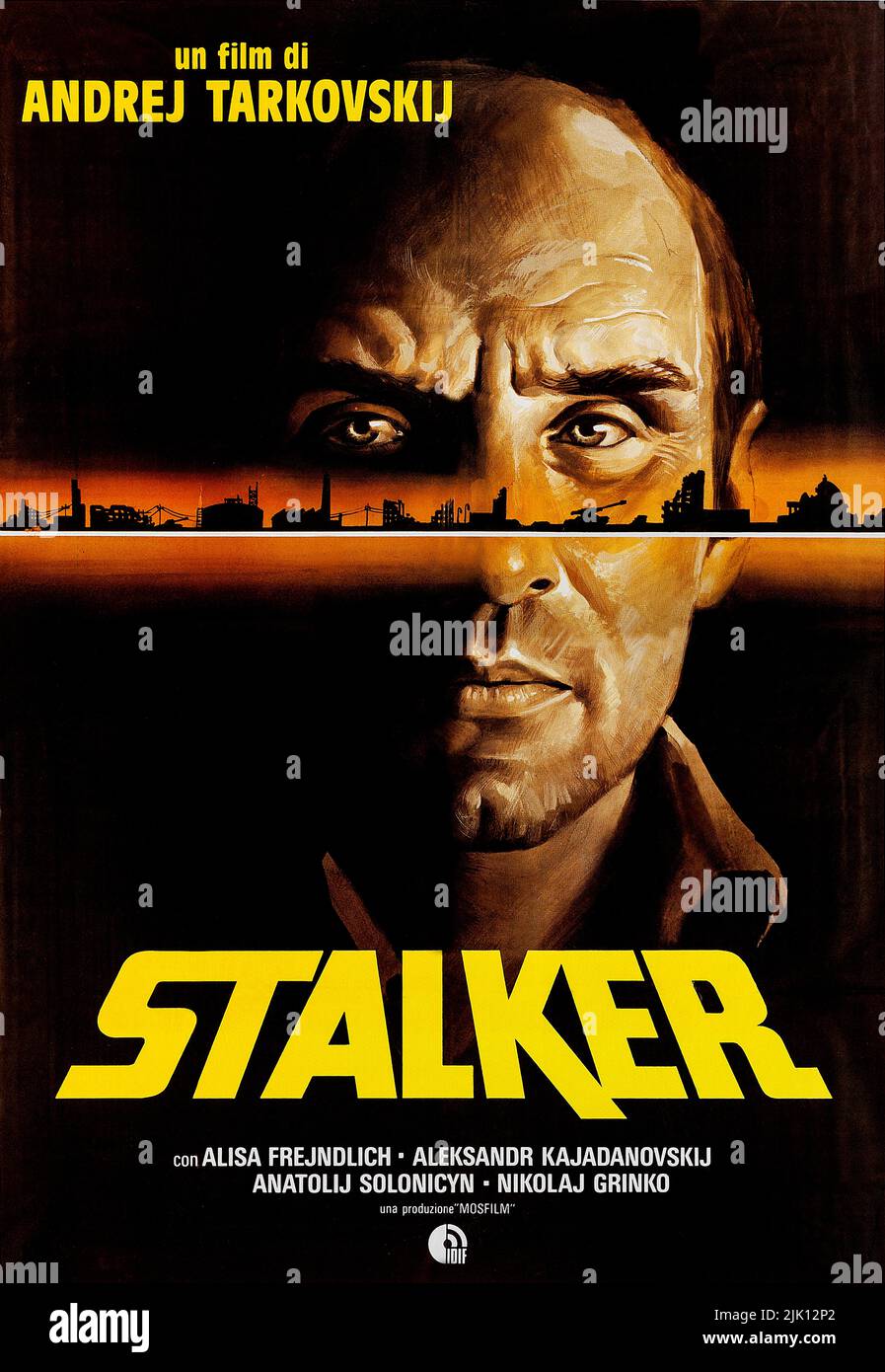 STALKER - Filmplakat (Russisch: Ста́лкер, 1979 sowjetischer Science-Fiction-Kunstfilm von Andrei Tarkovsky, geschrieben von Arkady und Boris Strugatsky Stockfoto