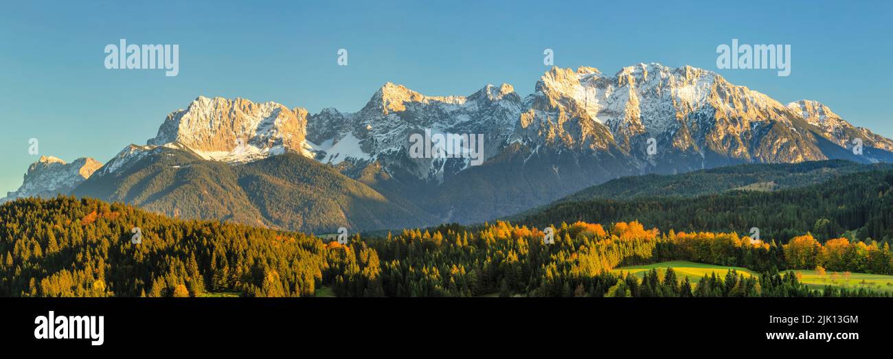 Karwendelgebirge, Klais, Oberbayern, Deutschland, Europa Stockfoto