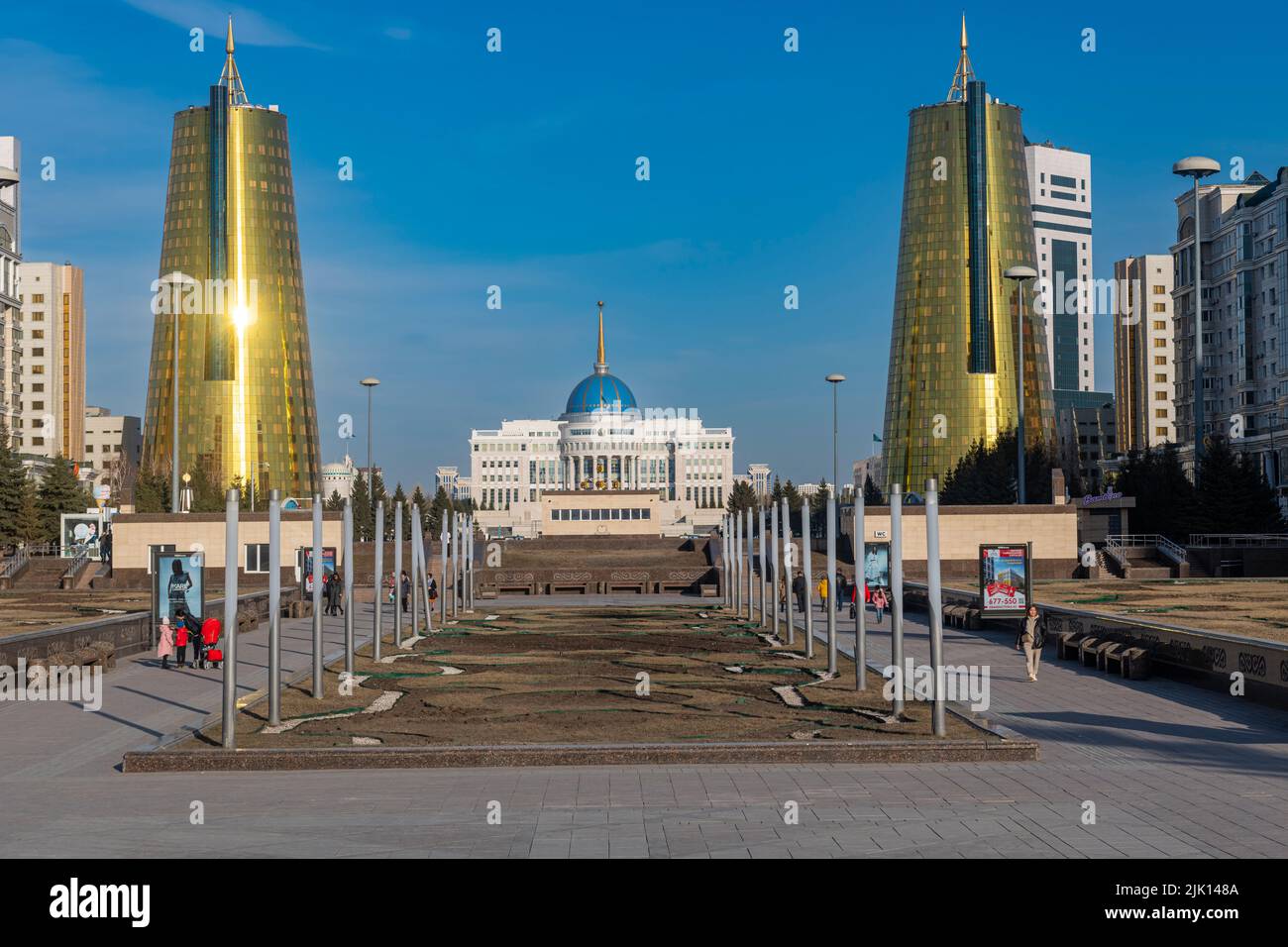 Präsidentenpalast, nur Sultan, ehemals Astana, Hauptstadt von Kasachstan, Zentralasien, Asien Stockfoto