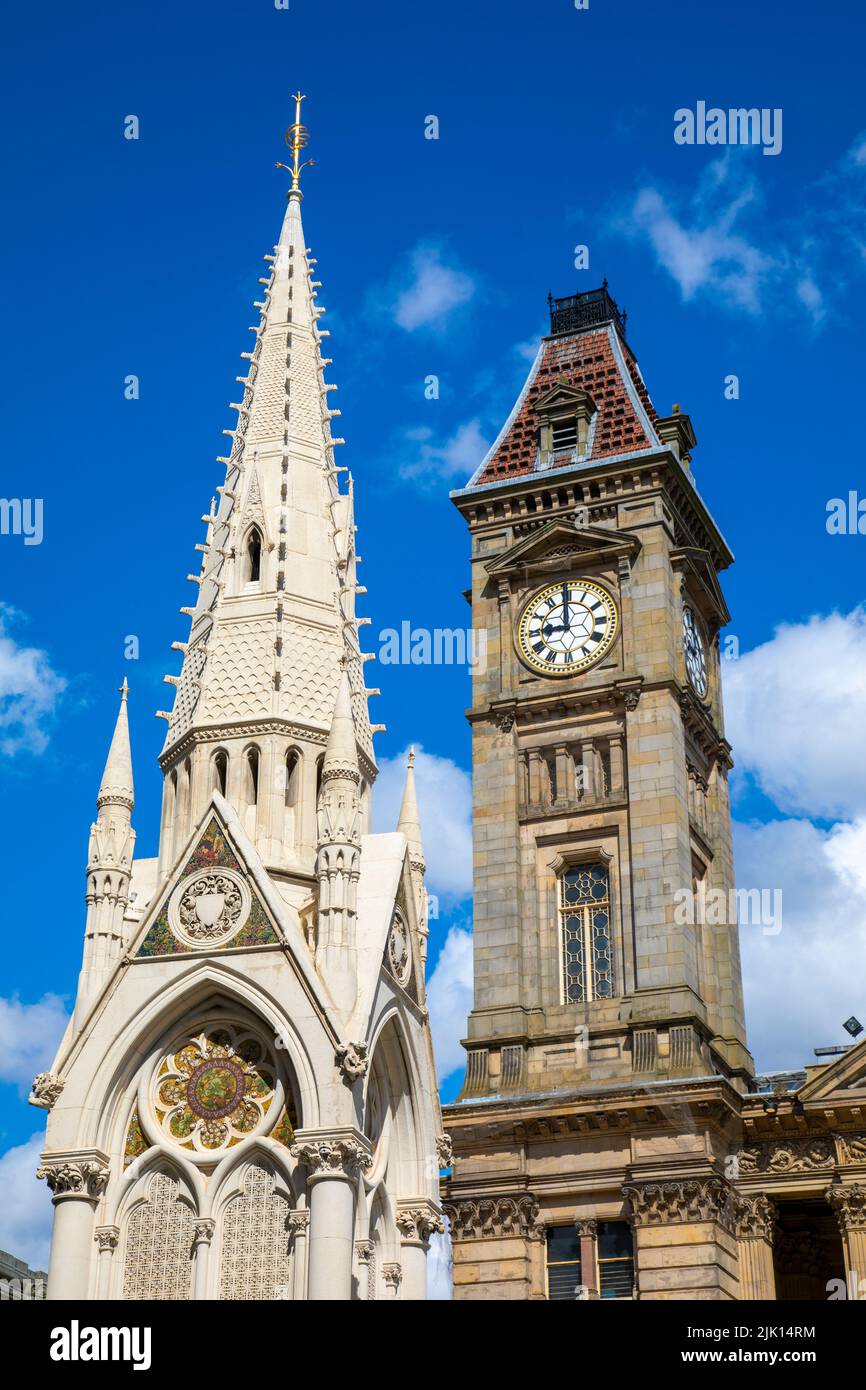 The Chamberlain Memorial, Birmingham Museum and Art Gallery, Chamberlain Square, Birmingham, England, Vereinigtes Königreich, Europa Stockfoto