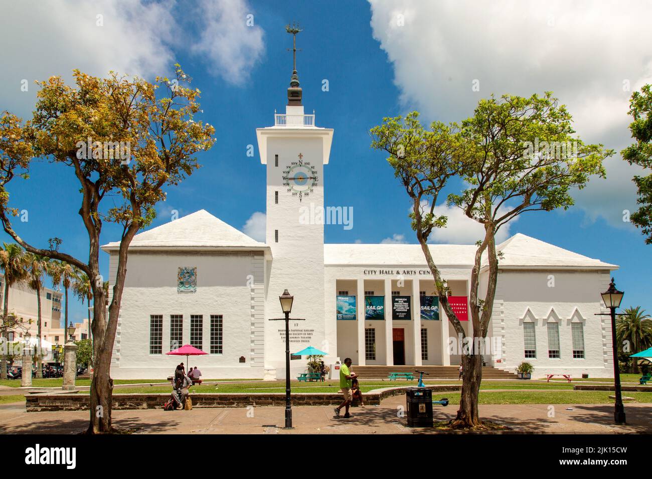 Rathaus und Kunstzentrum, Hamilton, Bermuda, Atlantik, Mittelamerika Stockfoto