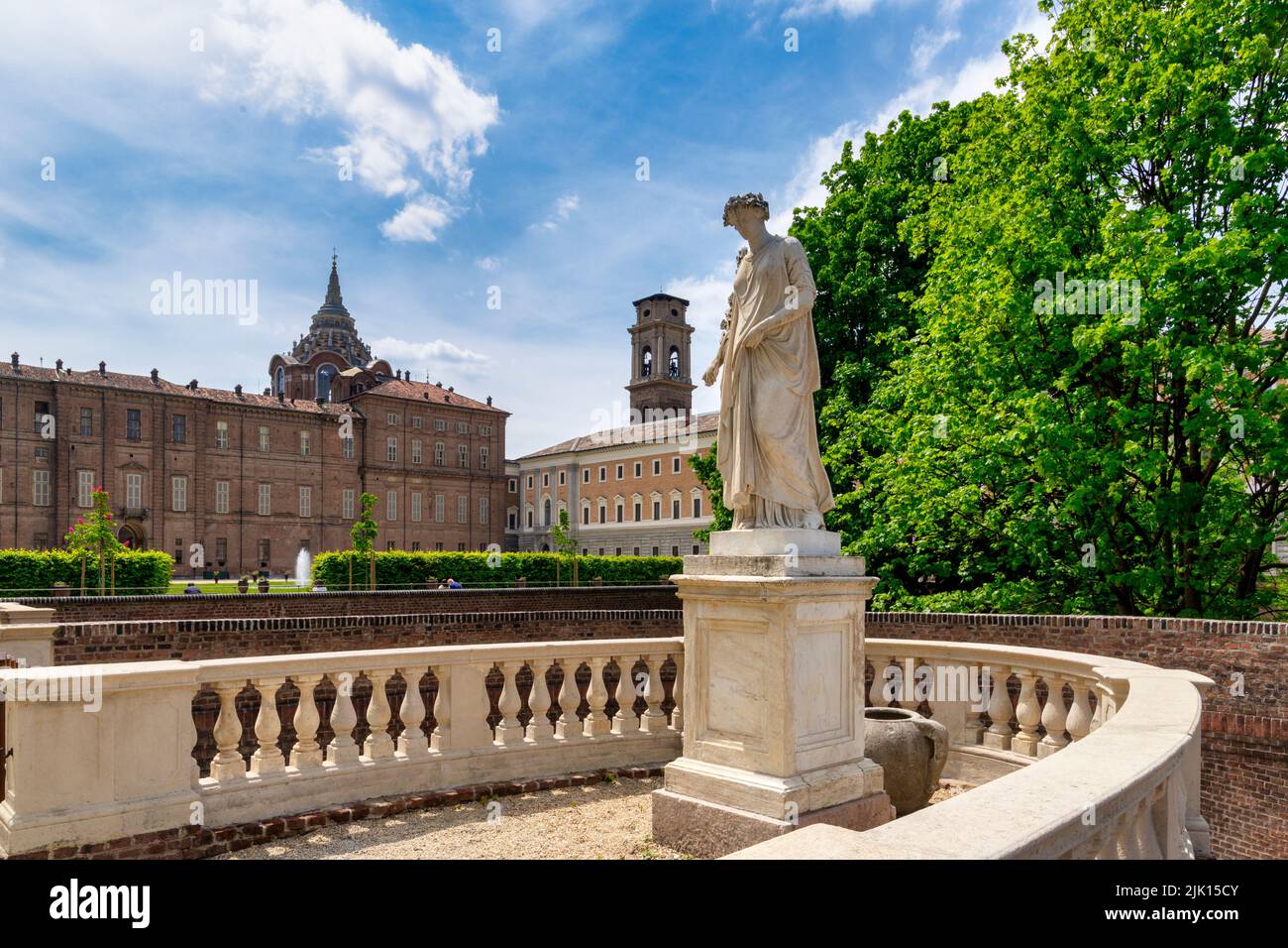 Die Gärten des Königspalastes, Turin (Turin), Piemont, Italien, Europa Stockfoto