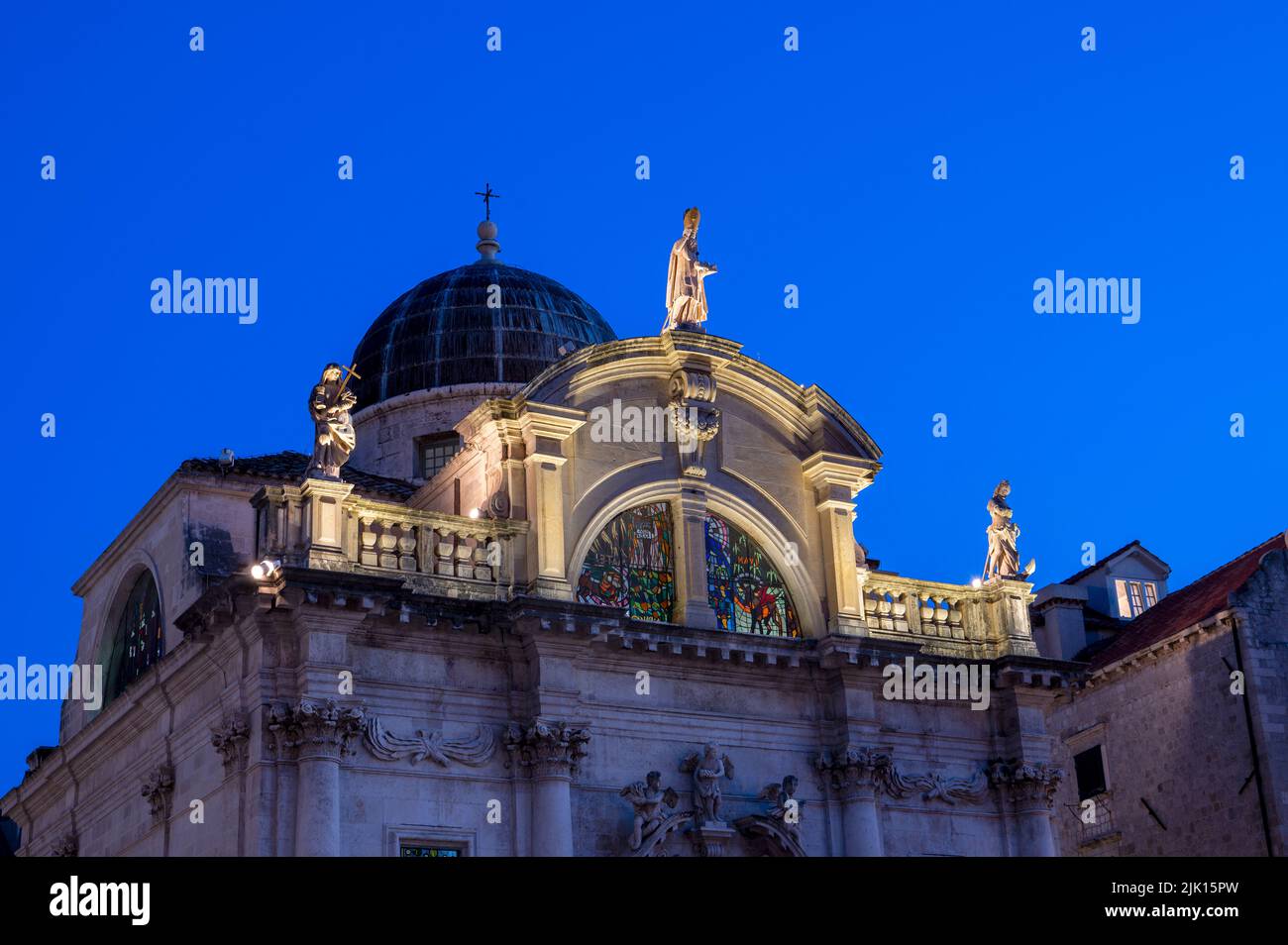 Kirche St. Blaise in der historischen Altstadt von Dubrovnik, UNESCO-Weltkulturerbe, Mitteldalmatien, Dalmatien, Adriaküste, Kroatien, Europa Stockfoto