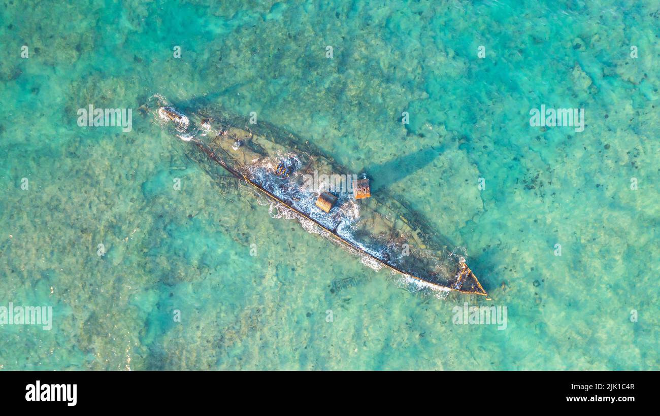Schönes Schiffswrack in Mildura in Exmouth, Westaustralien Stockfoto