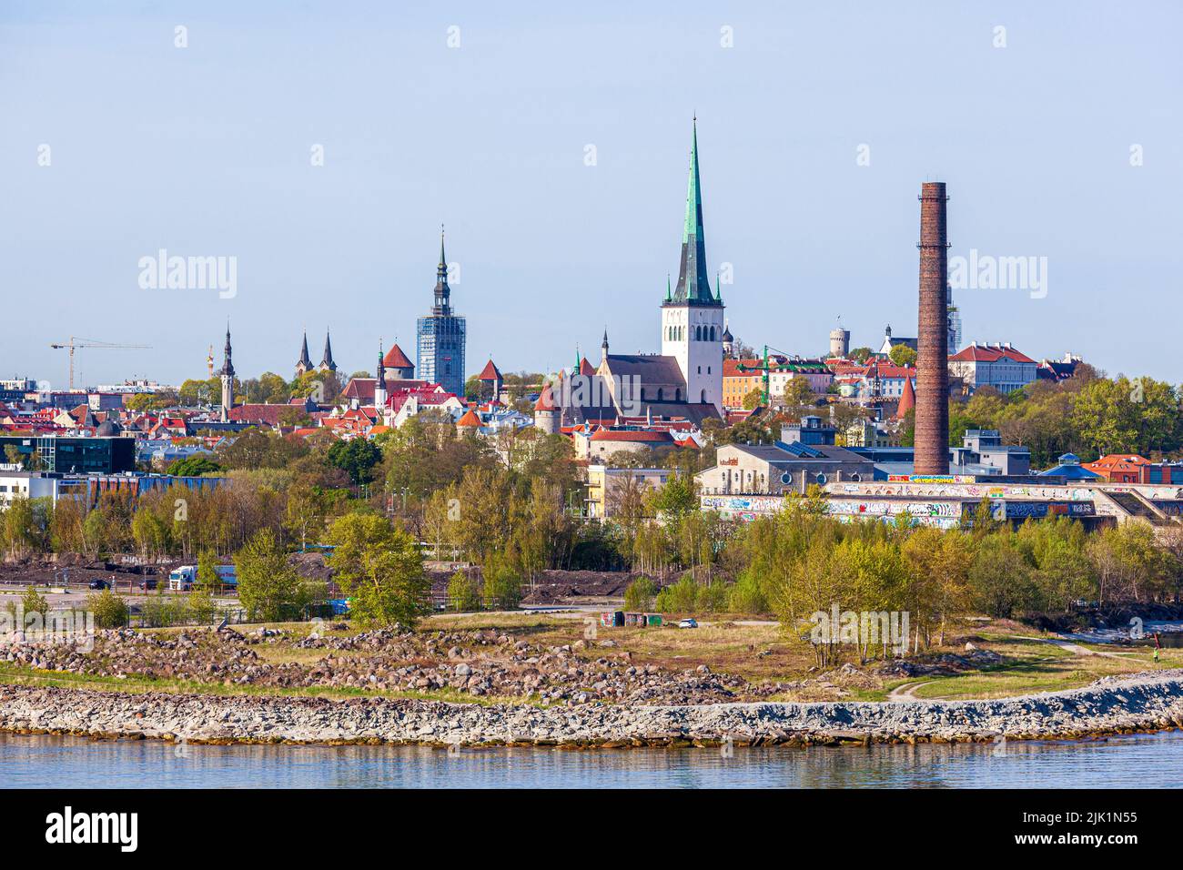 Morgenlicht auf Tallinn, der Hauptstadt Estlands Stockfoto