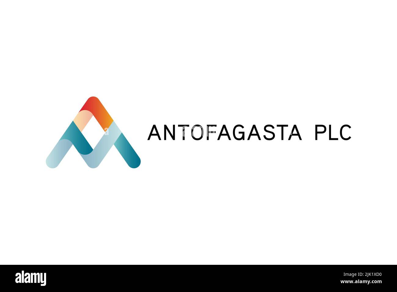 Antofagasta PLC, Logo, weißer Hintergrund Stockfoto