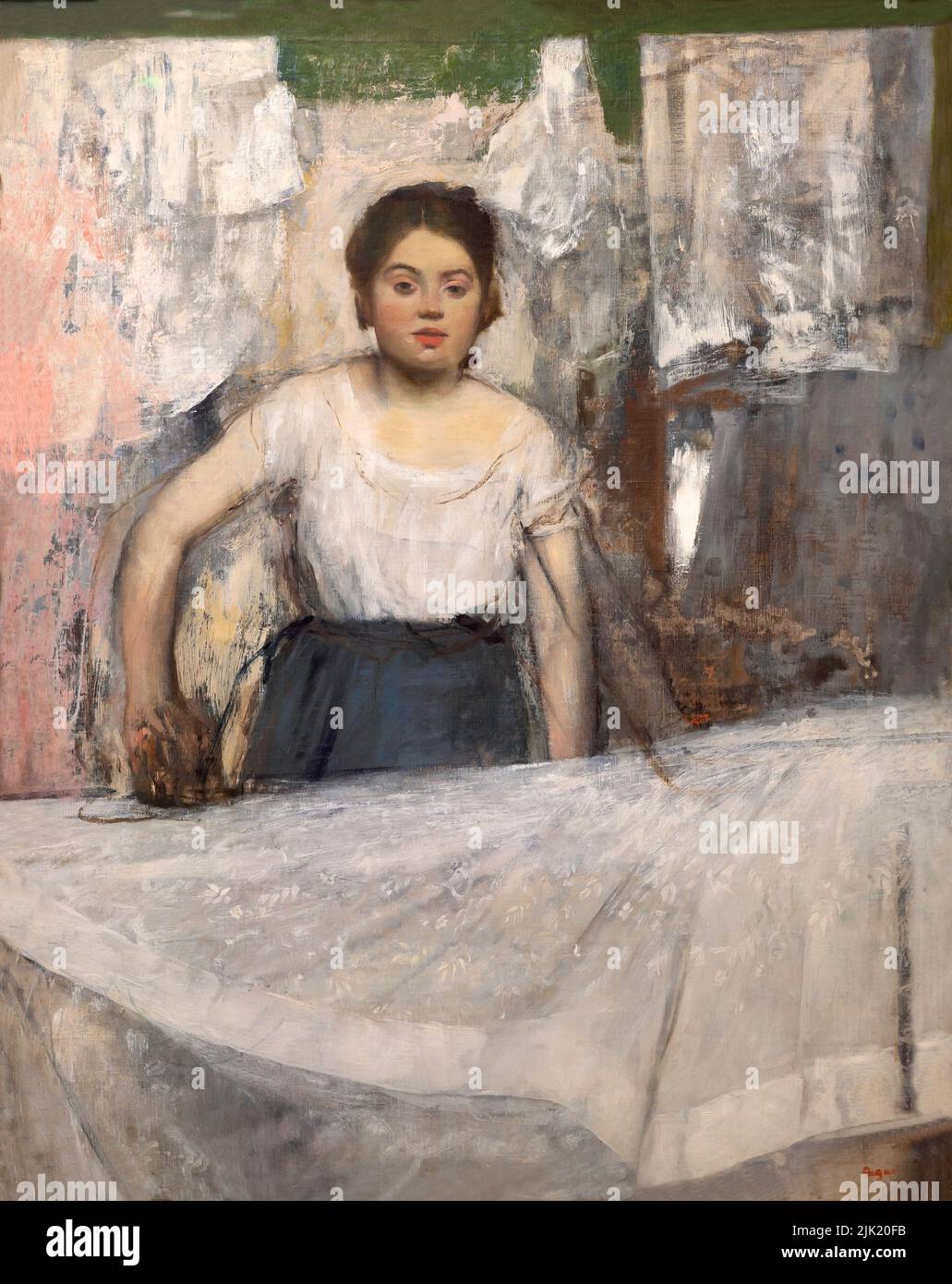 Woman Ironing, Edgar Degas, um 1869, Neue Pinakothek, München, Deutschland, Europa Stockfoto