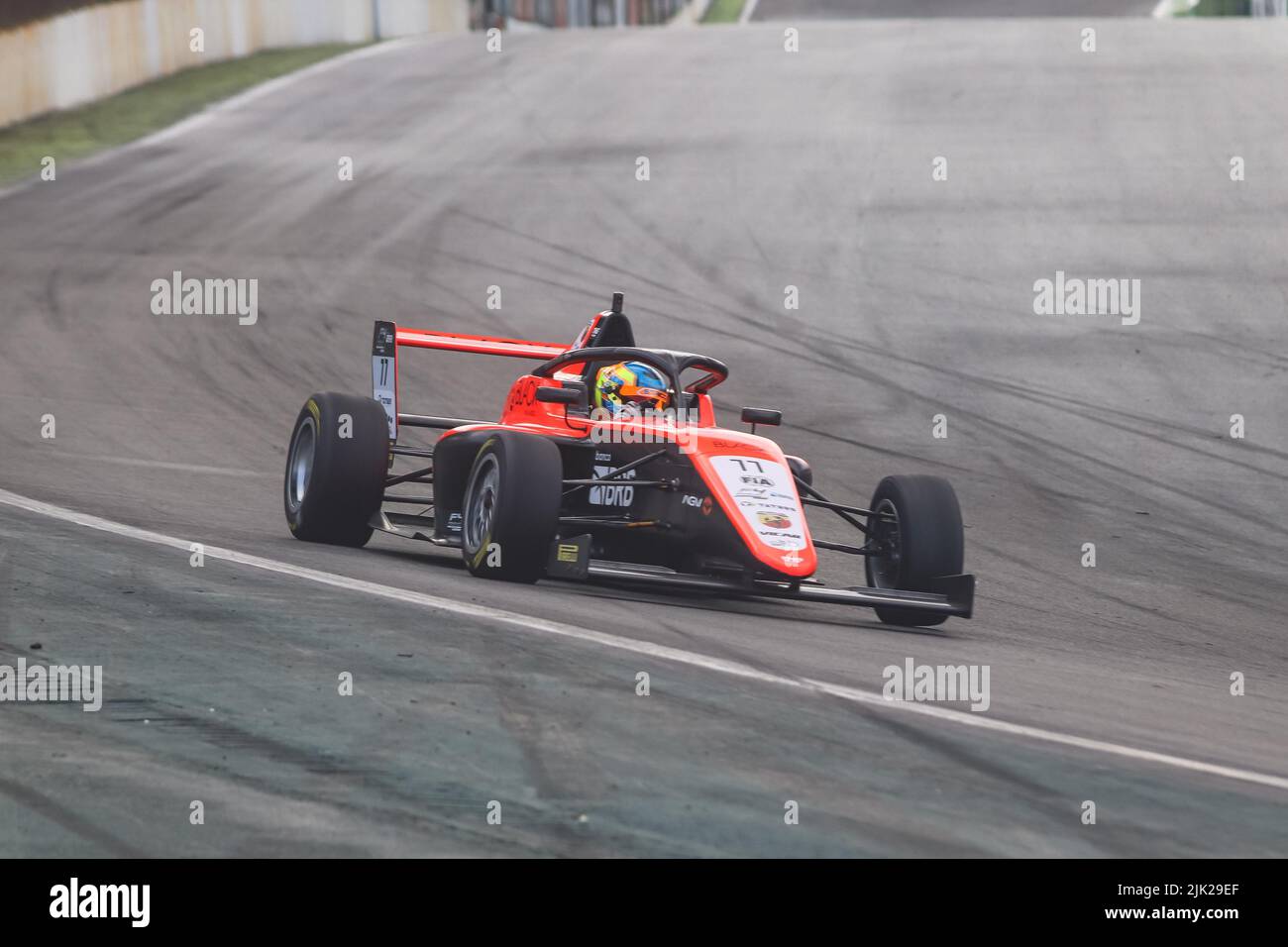 Sao Paulo, Brasilien. 29.. Juli 2022. São PAULO, SP - 29.07.2022: F'RMULA 4 BRASIL EM INTERLAGOS - Lucas Staico während des Qualifyings der Formel 4 Brasilien in Interlagos, São Paulo, am Nachmittag dieses Freitags (29). (Foto: Yuri Murakami/Fotoarena) Quelle: Foto Arena LTDA/Alamy Live News Stockfoto