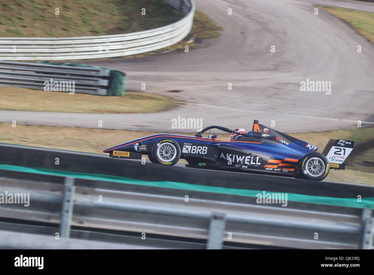 Sao Paulo, Brasilien. 29.. Juli 2022. São PAULO, SP - 29.07.2022: F'RMULA 4 BRASIL EM INTERLAGOS - Álvaro Cho während des Qualifyings der Formel 4 Brasilien in Interlagos, São Paulo, am Nachmittag dieses Freitags (29). (Foto: Yuri Murakami/Fotoarena) Quelle: Foto Arena LTDA/Alamy Live News Stockfoto