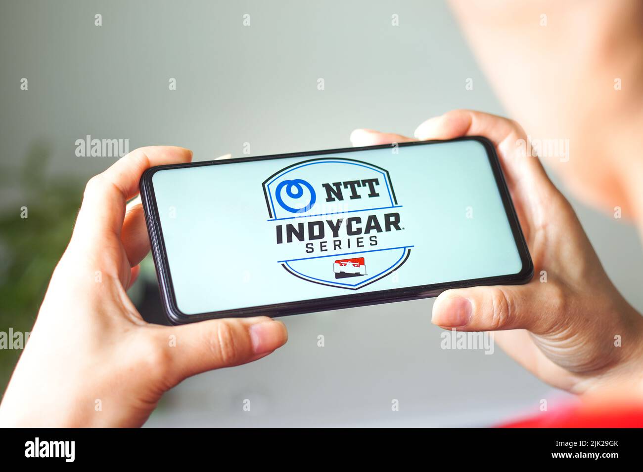 Brasilien. 29.. Juli 2022. In dieser Abbildung wird das Logo der NTT IndyCar Series auf einem Smartphone-Bildschirm angezeigt. (Foto von Rafael Henrique/SOPA Images/Sipa USA) Quelle: SIPA USA/Alamy Live News Stockfoto