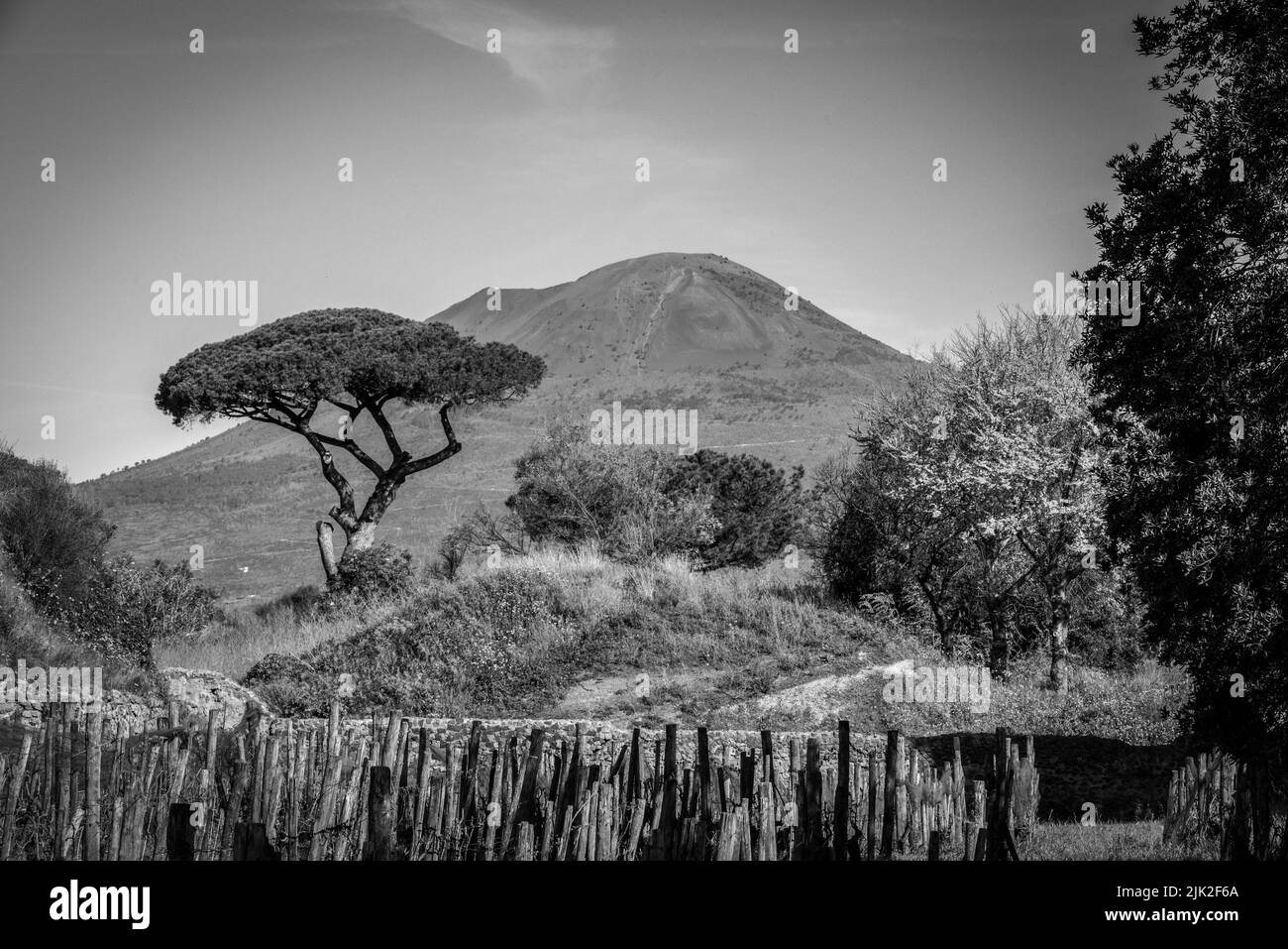 Landschaft rund um den berühmten Vesuv bei Pompeji, Italien Stockfoto