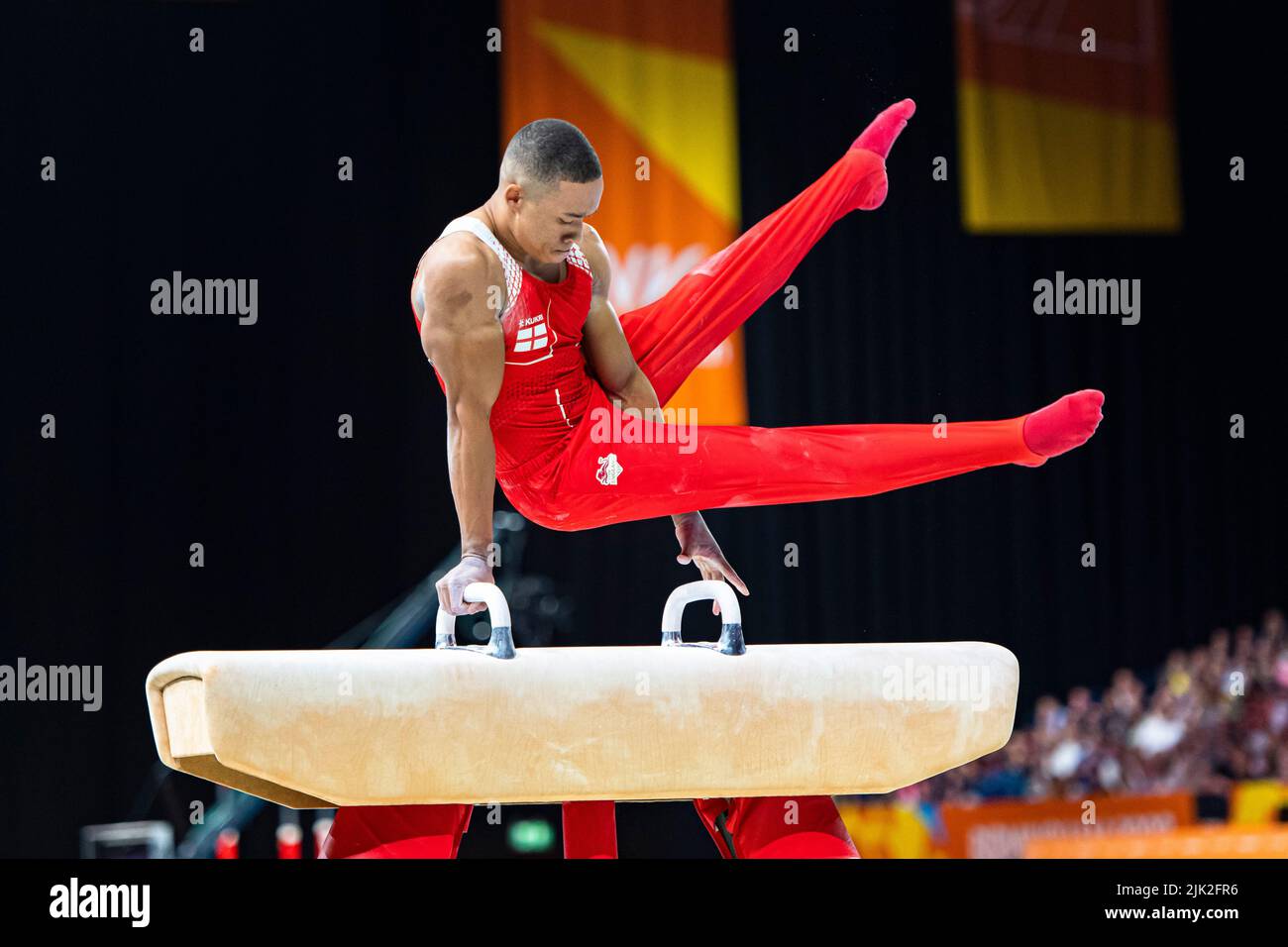 Birmingham, Großbritannien. 29. Juli 2022. Joe Frazer (eng) während des Mannschaftsfinales und der Einzelqualifikation der Männer - Unterteilung 3 von Birmingham 2022 - Commonwealth Games in der Birmingham Arena am Freitag, den 29. Juli 2022 in Birmingham, Großbritannien. Kredit: Taka Wu/Alamy Live Nachrichten Stockfoto